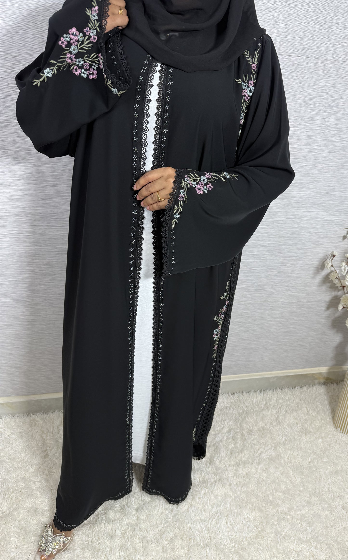 G040 Black Abaya Set