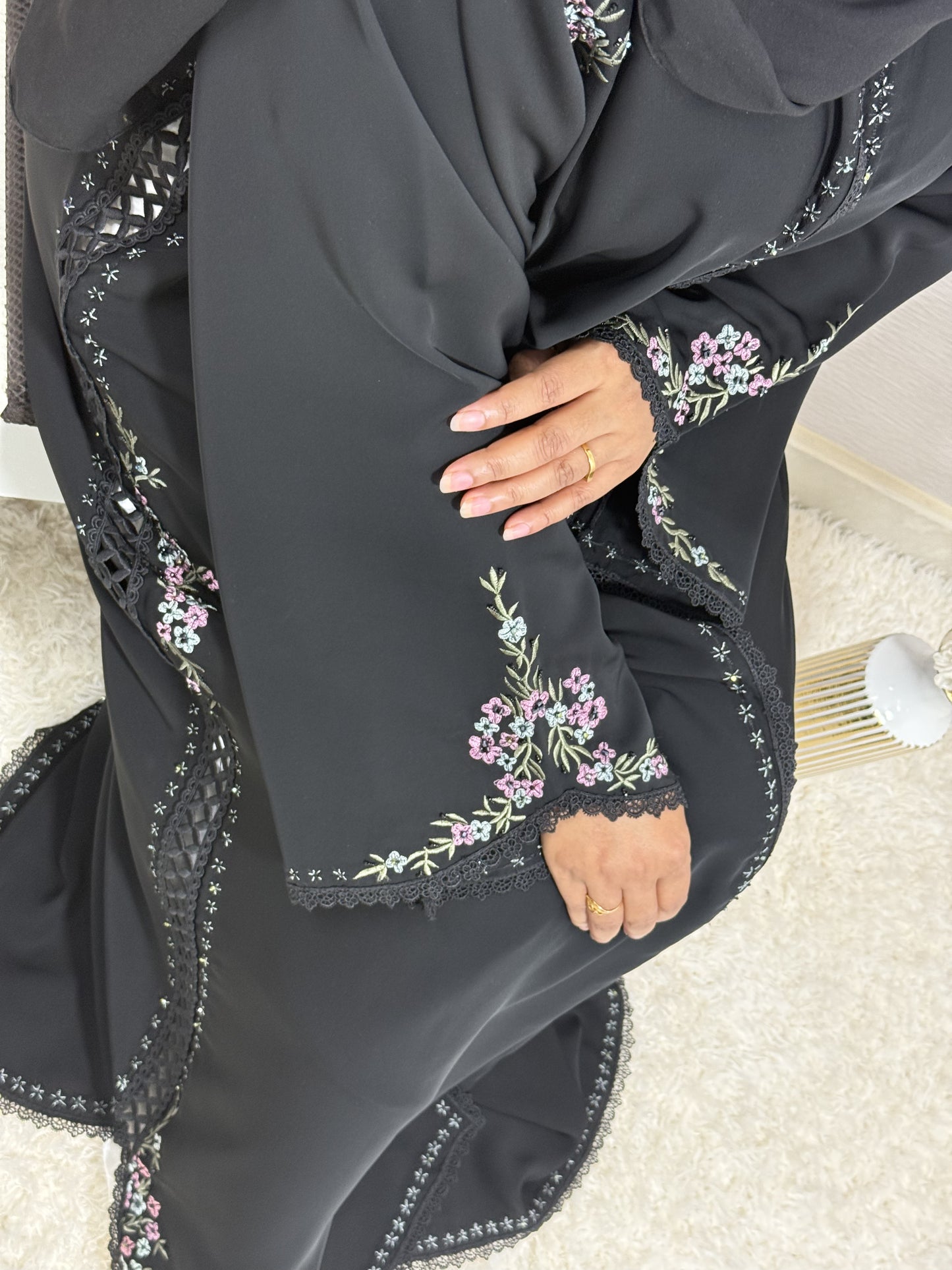 G040 Black Abaya Set