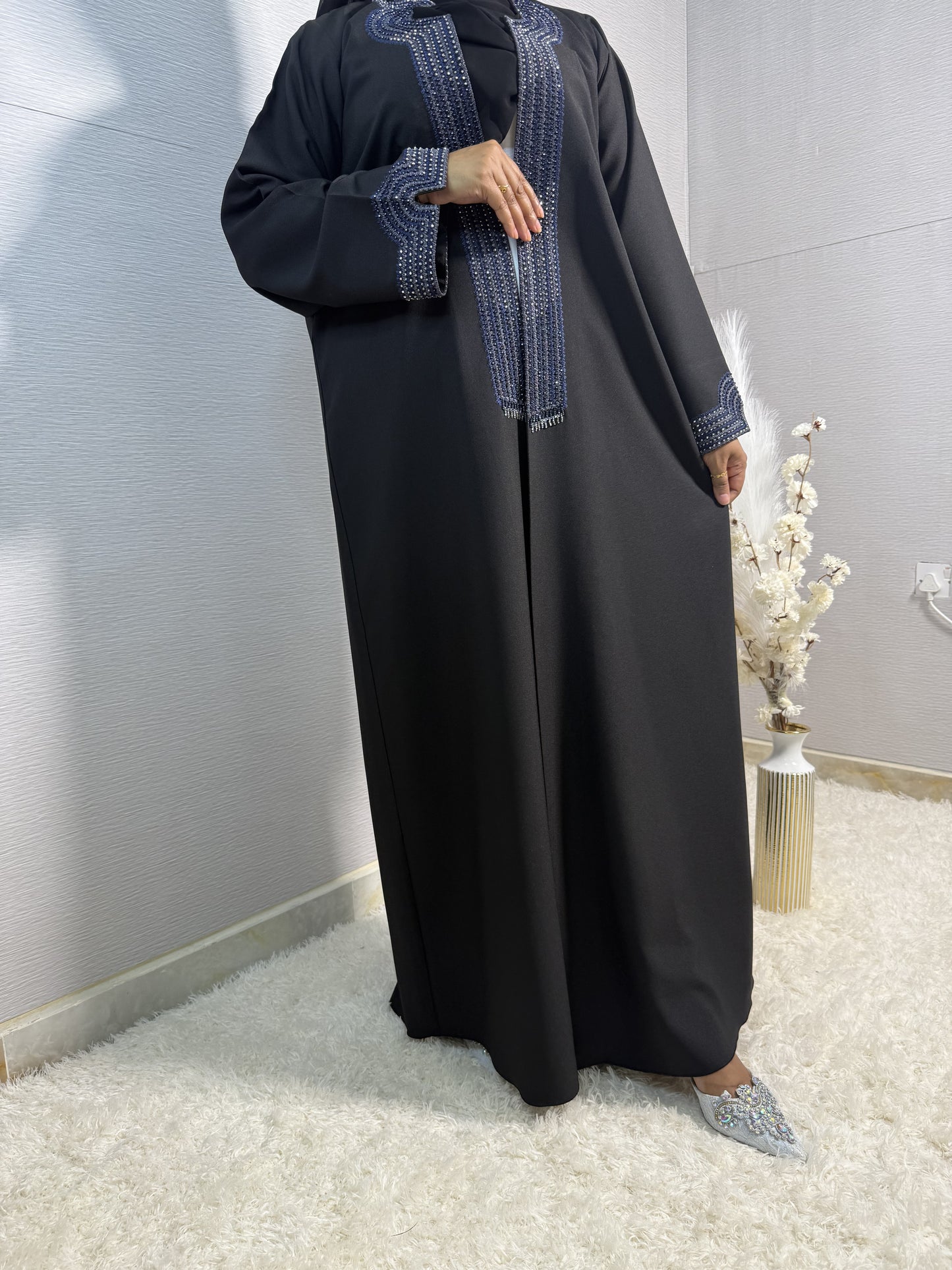 G037 Black Abaya Set