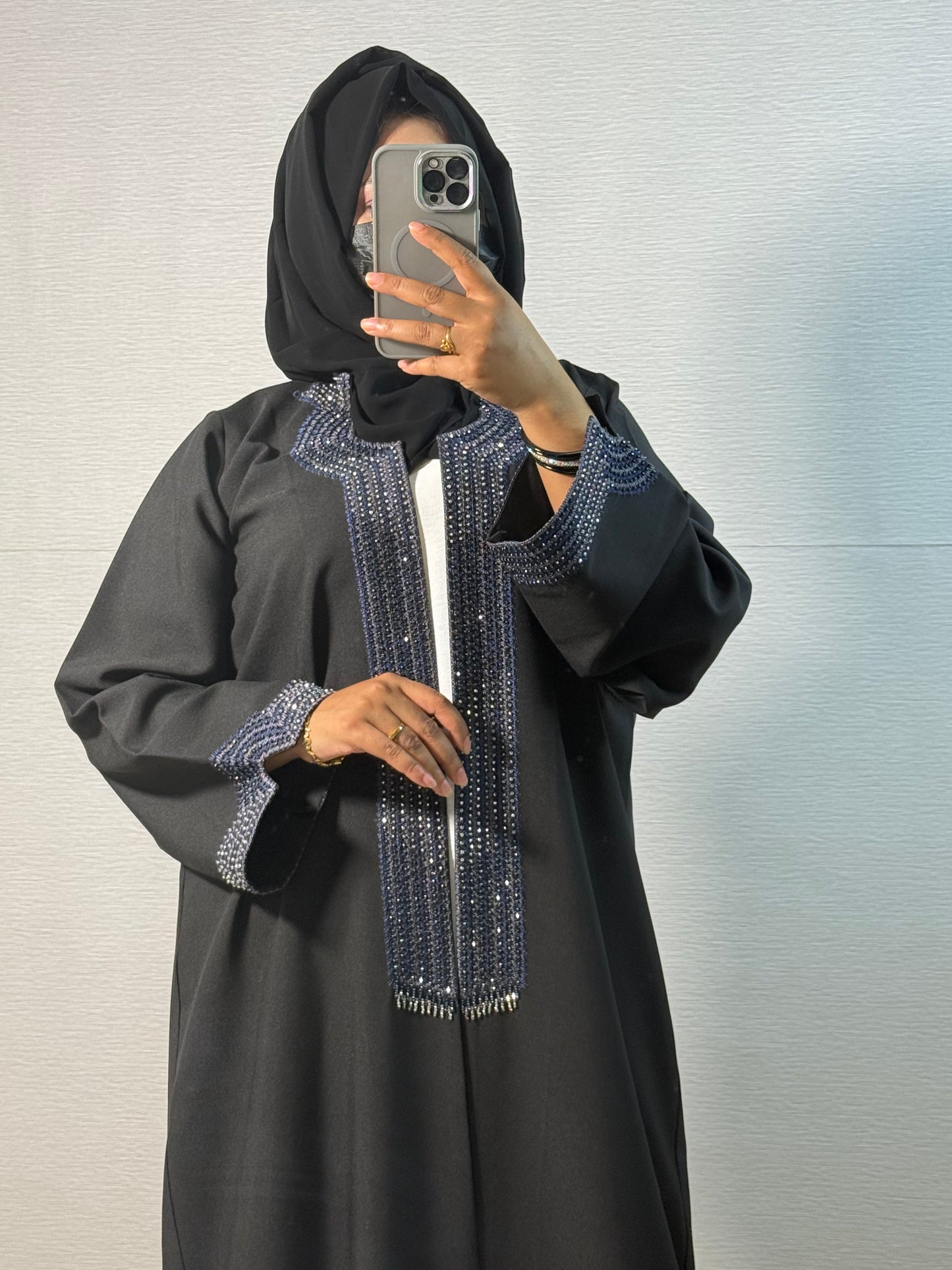 G037 Black Abaya Set