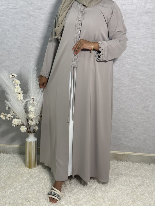 G035 Grey Abaya Set