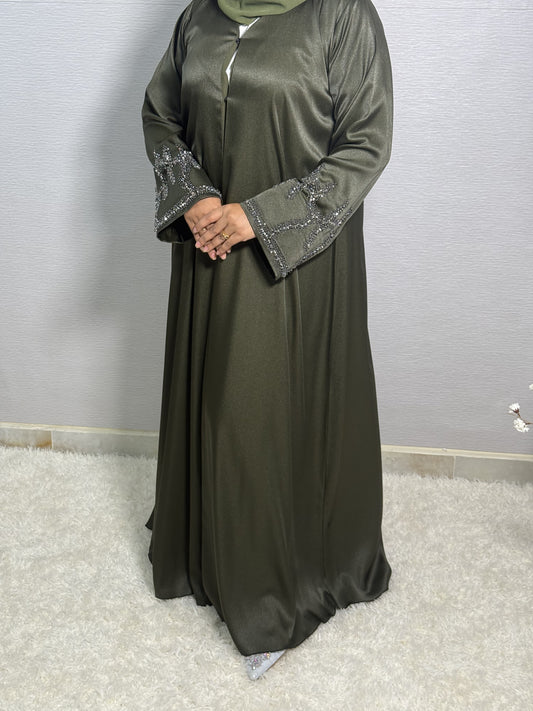 G043 Olive Abaya Set