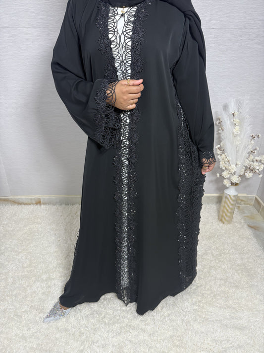 G045 Black Abaya Set