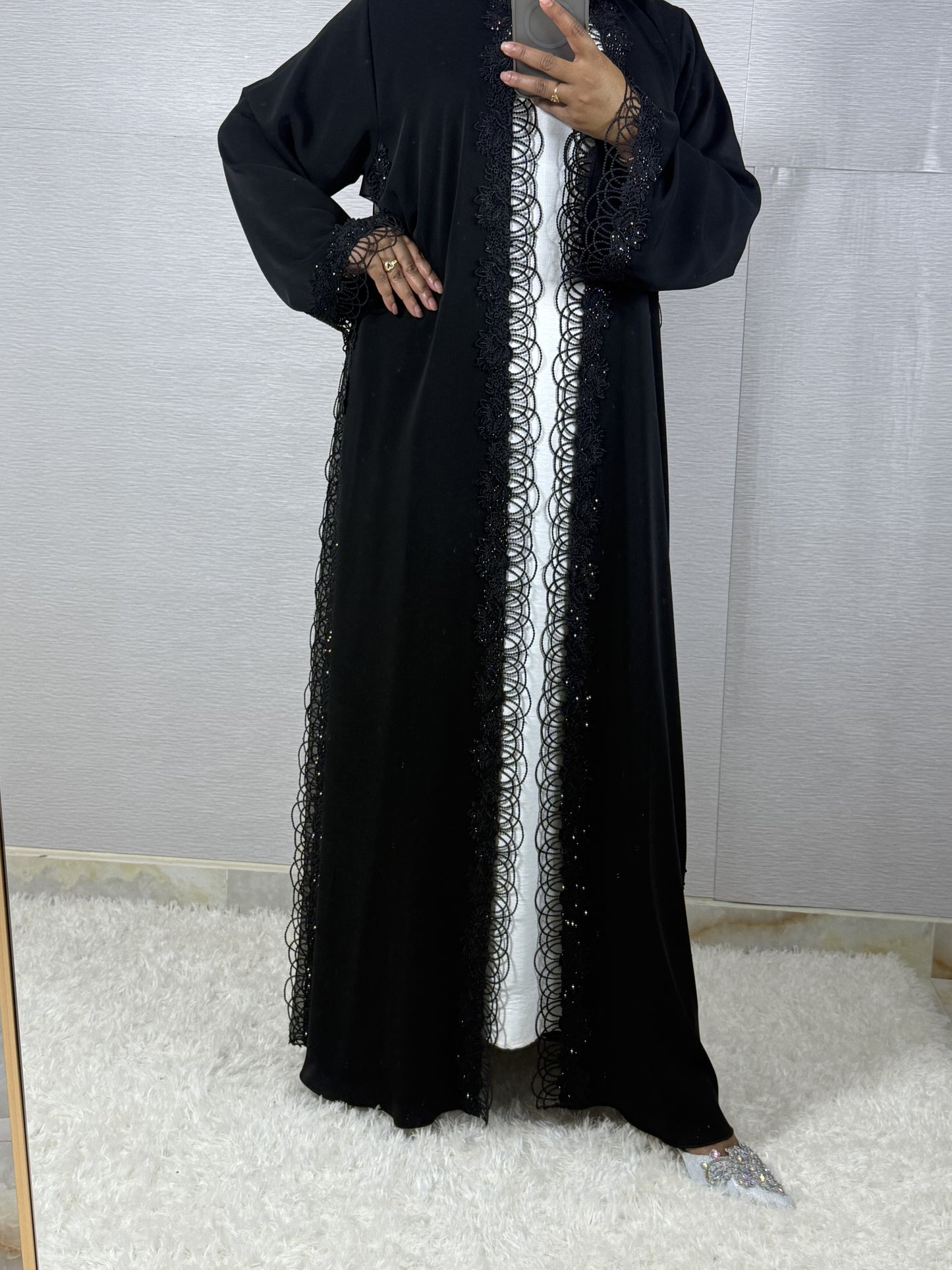 G045 Black Abaya Set