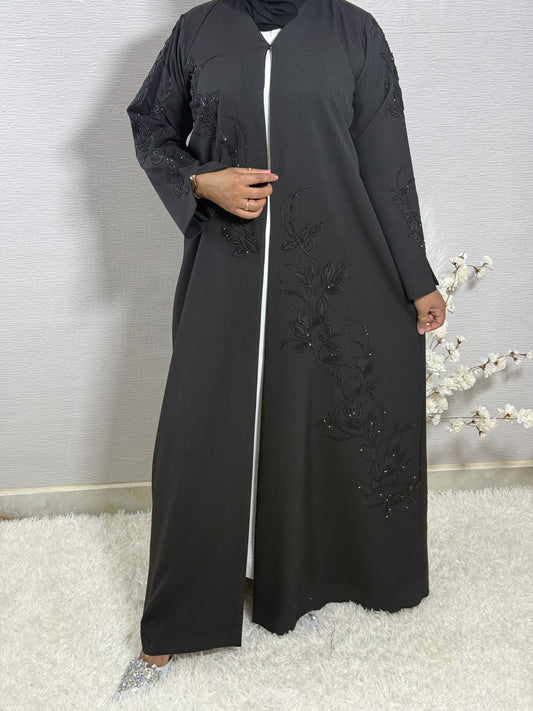 G048 Black Abaya Set