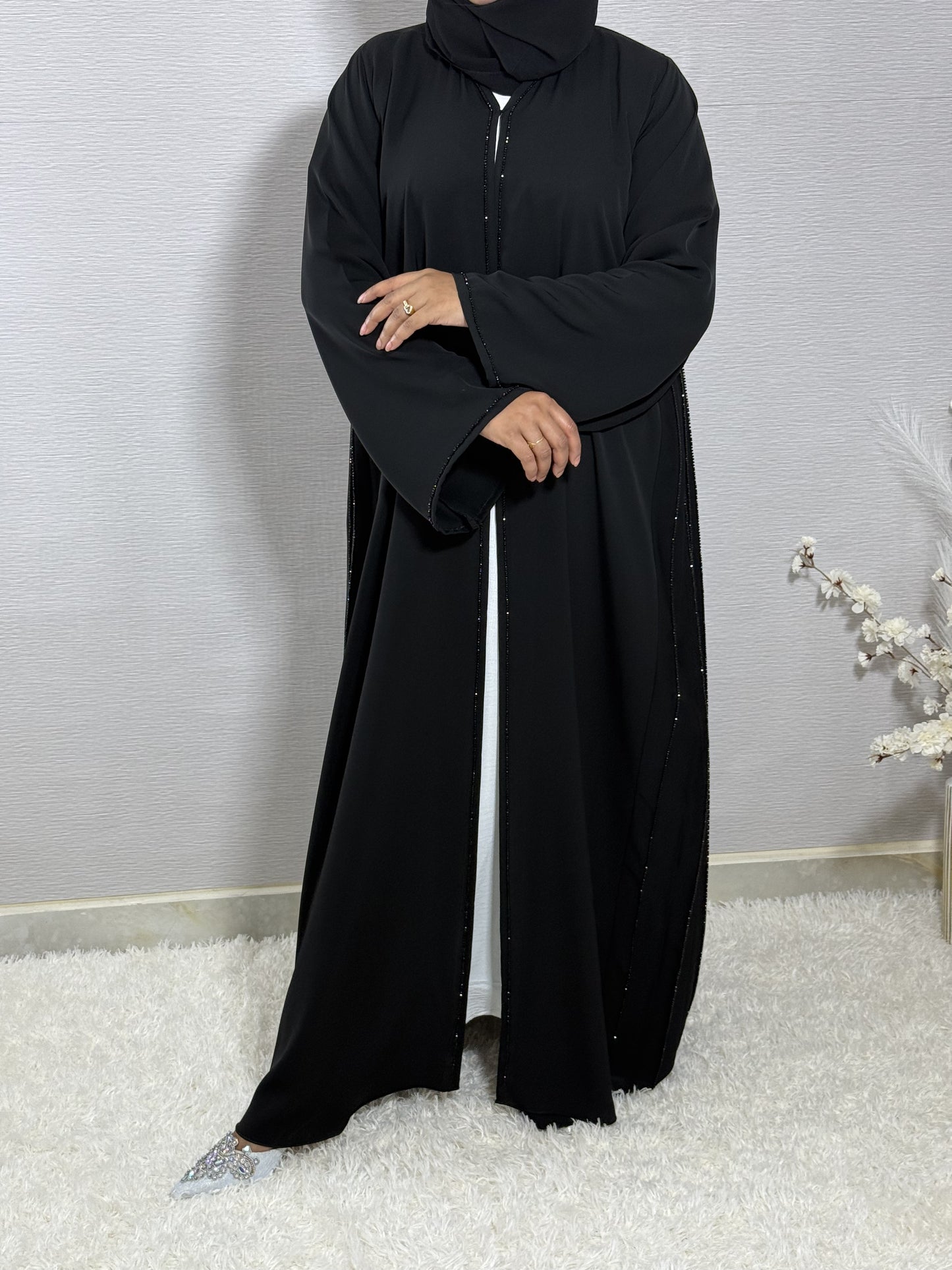 G050 Black Abaya Set