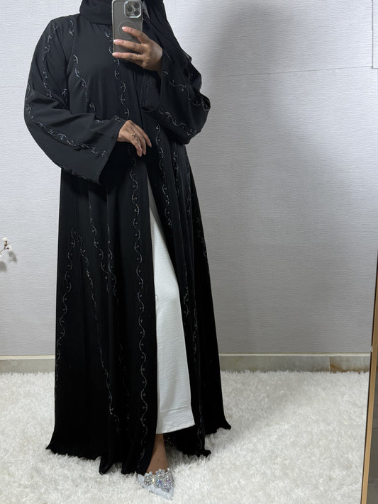 G052 Black Abaya Set