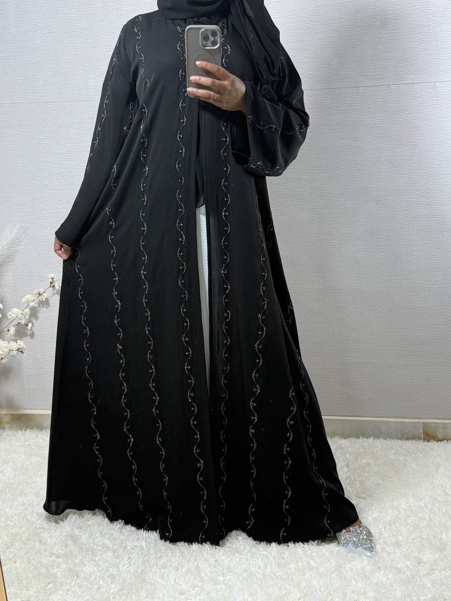 G052 Black Abaya Set