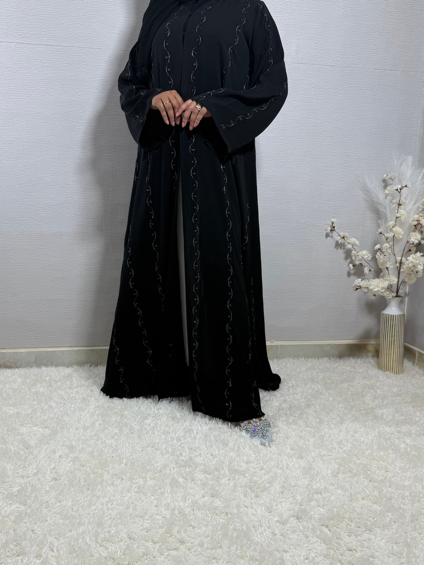 G052 Black Abaya Set