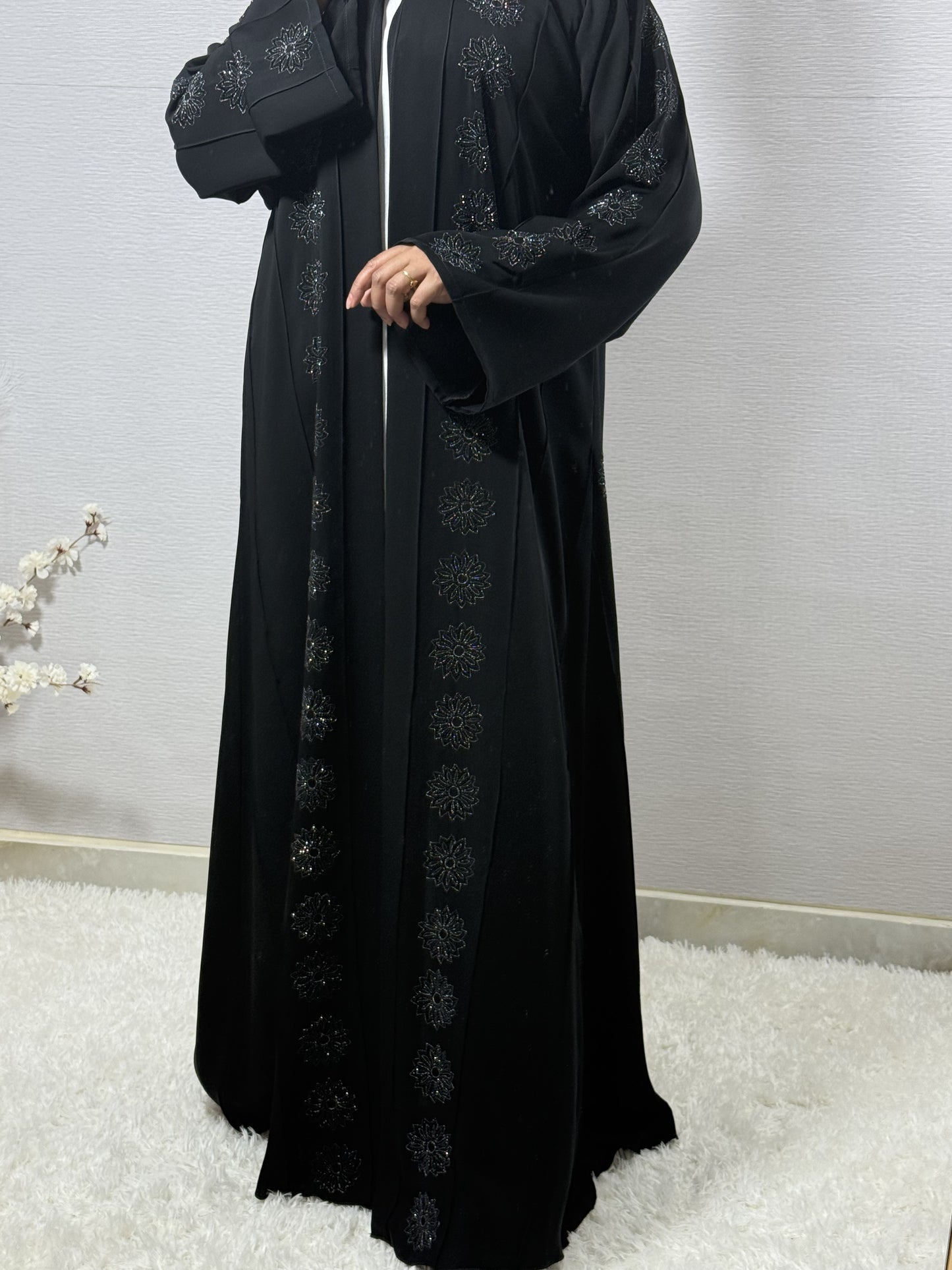 G053 Black Abaya Set