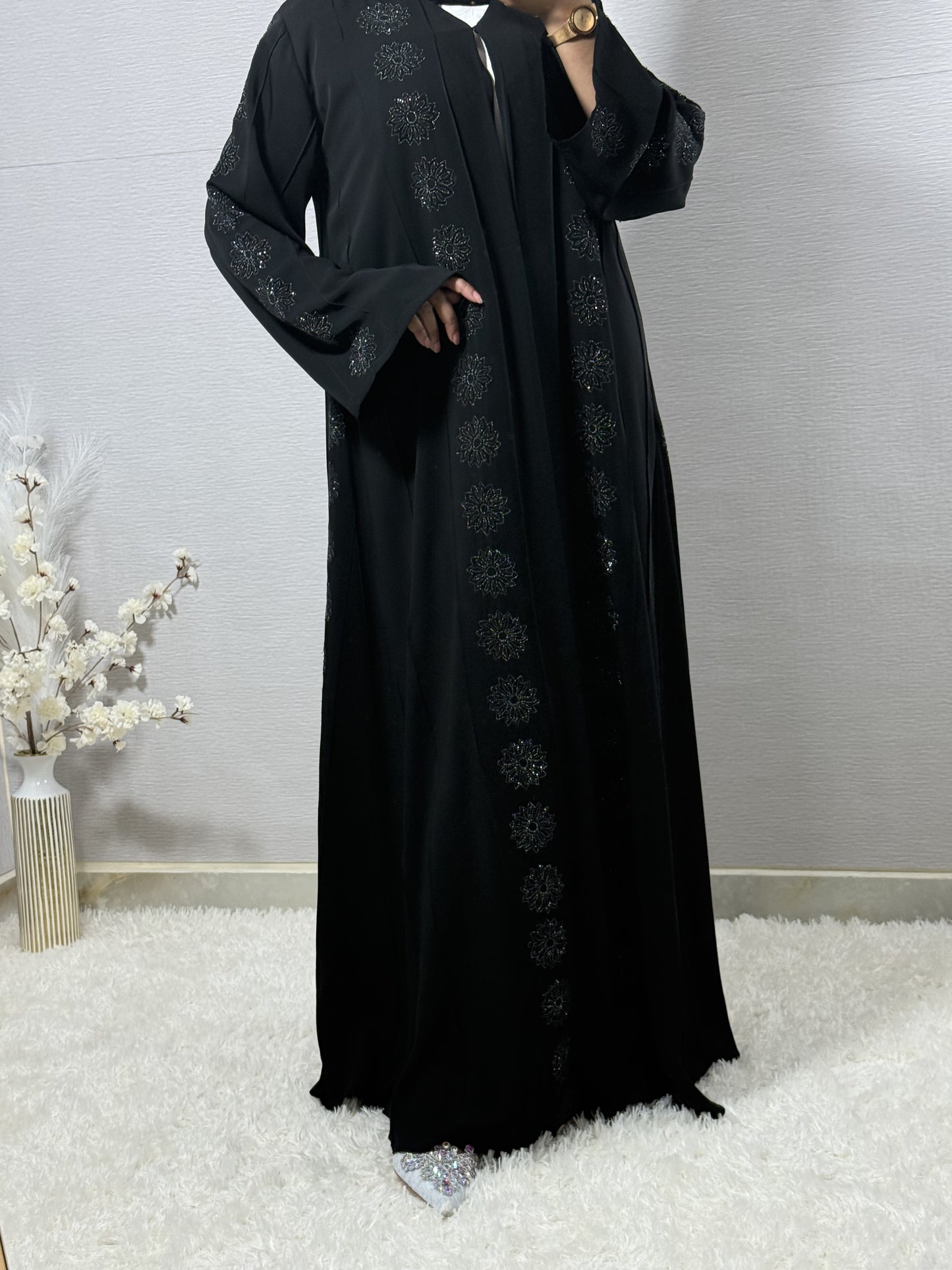 G053 Black Abaya Set