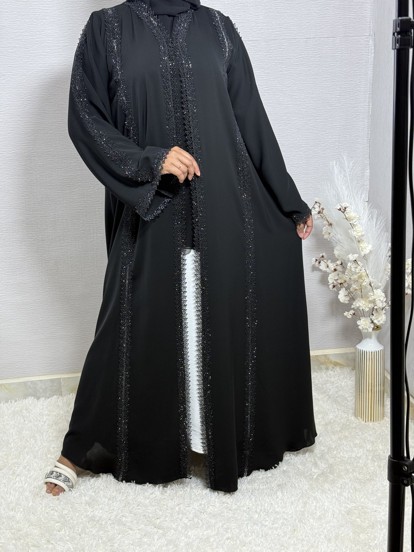 G055 Black Abaya Set