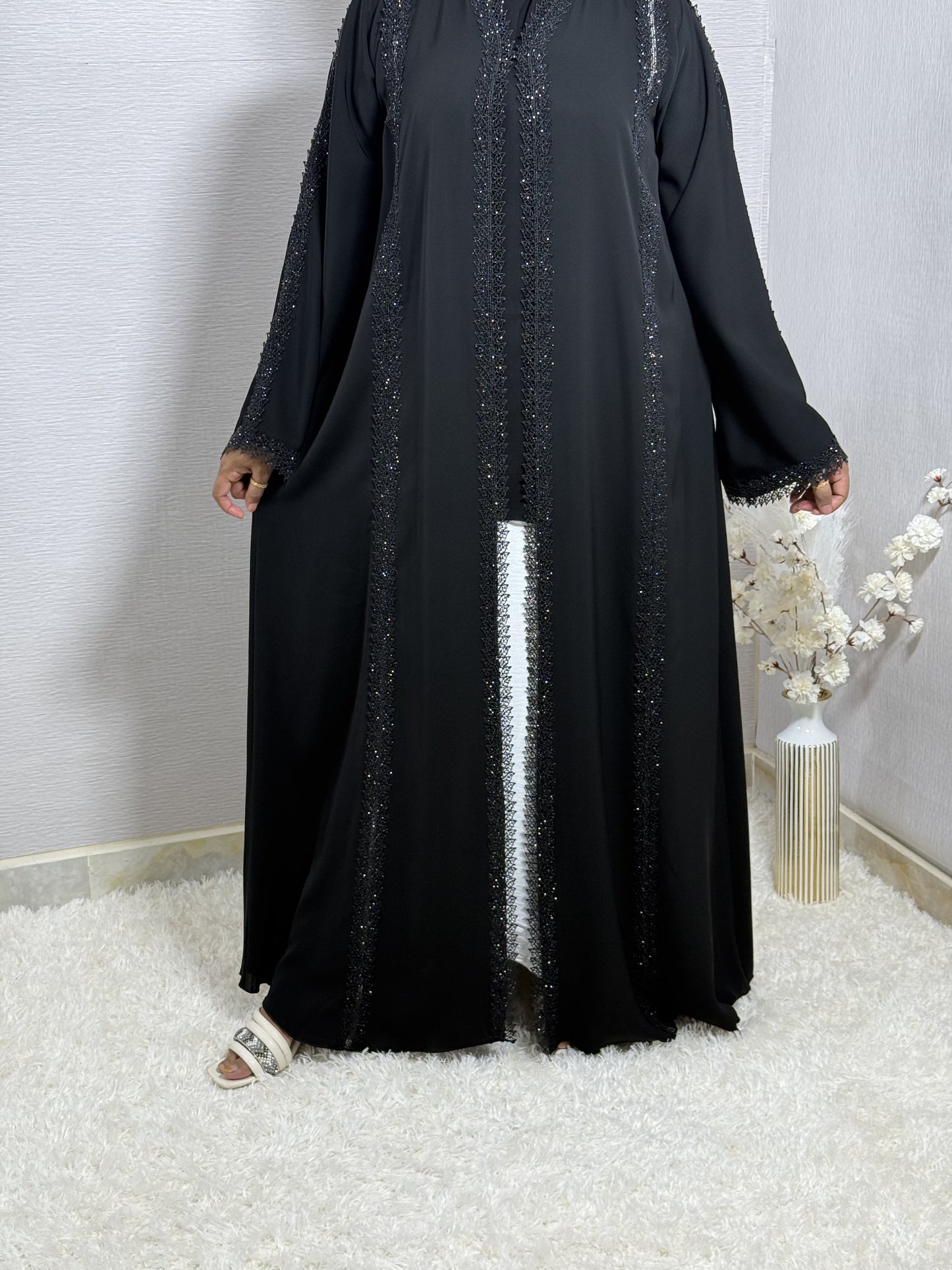 G055 Black Abaya Set