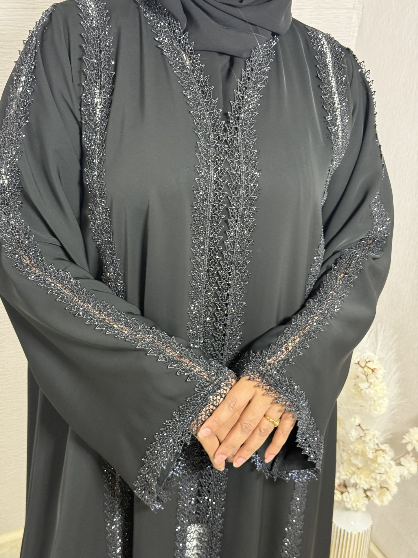 G055 Black Abaya Set