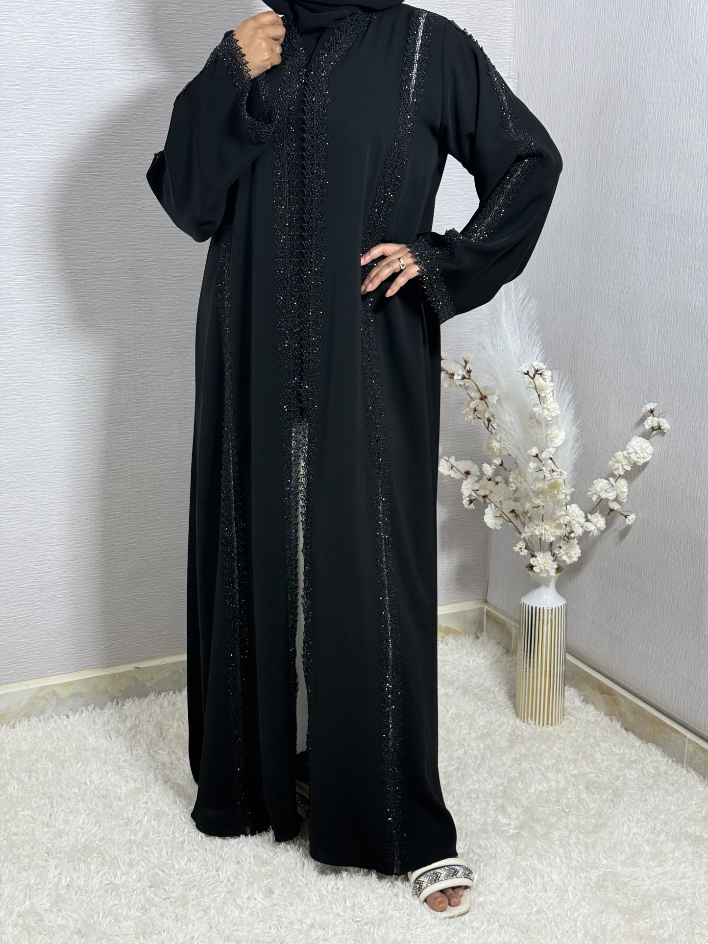 G055 Black Abaya Set