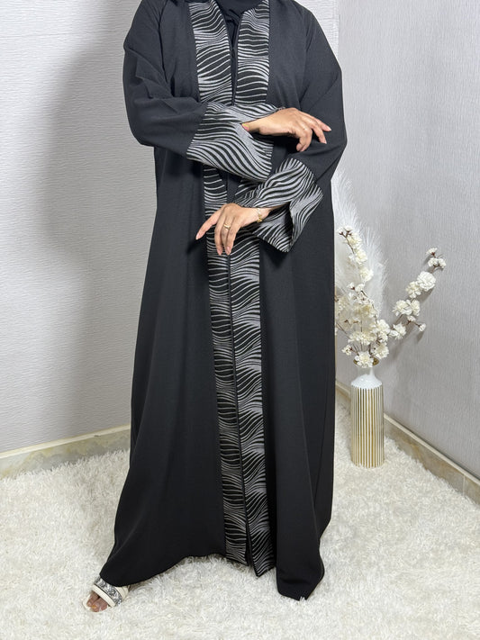 G056 Black Abaya Set