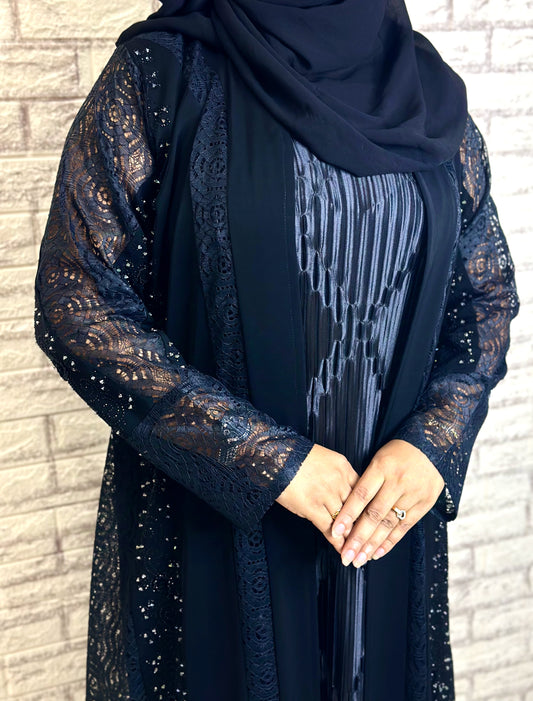 G023 Black Abaya Set