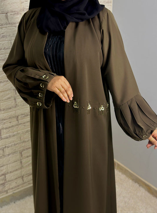 G003 Olive Barbie Abaya set