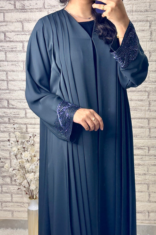 G021 Blue Abaya set