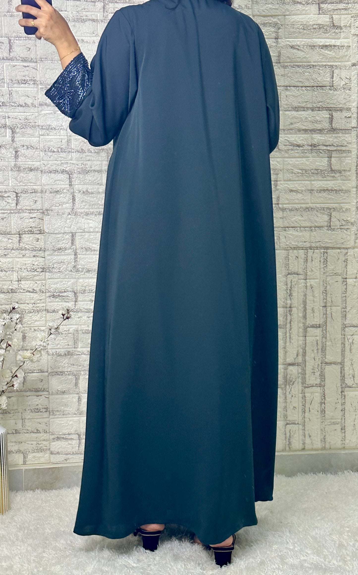 G021 Blue Abaya set