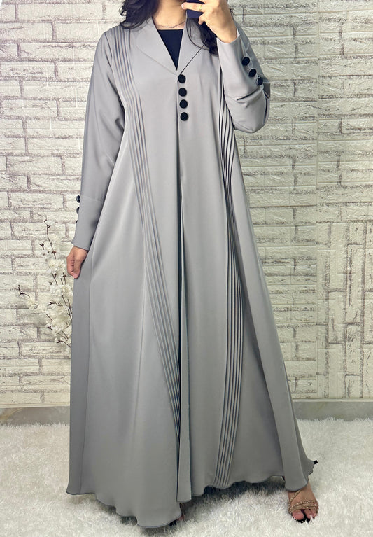 G004 Grey Abaya Set