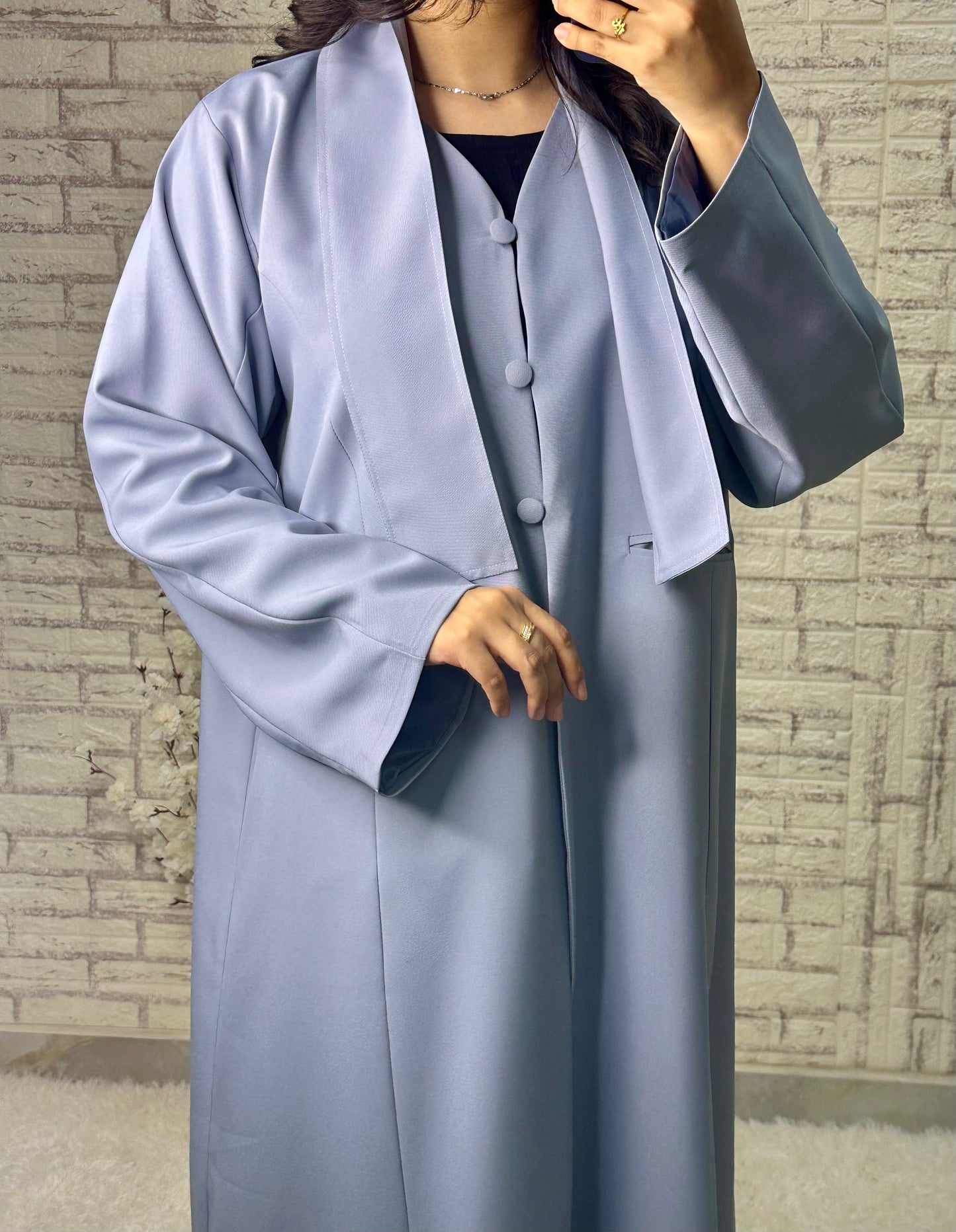 G022 Sky Blue Abaya Set