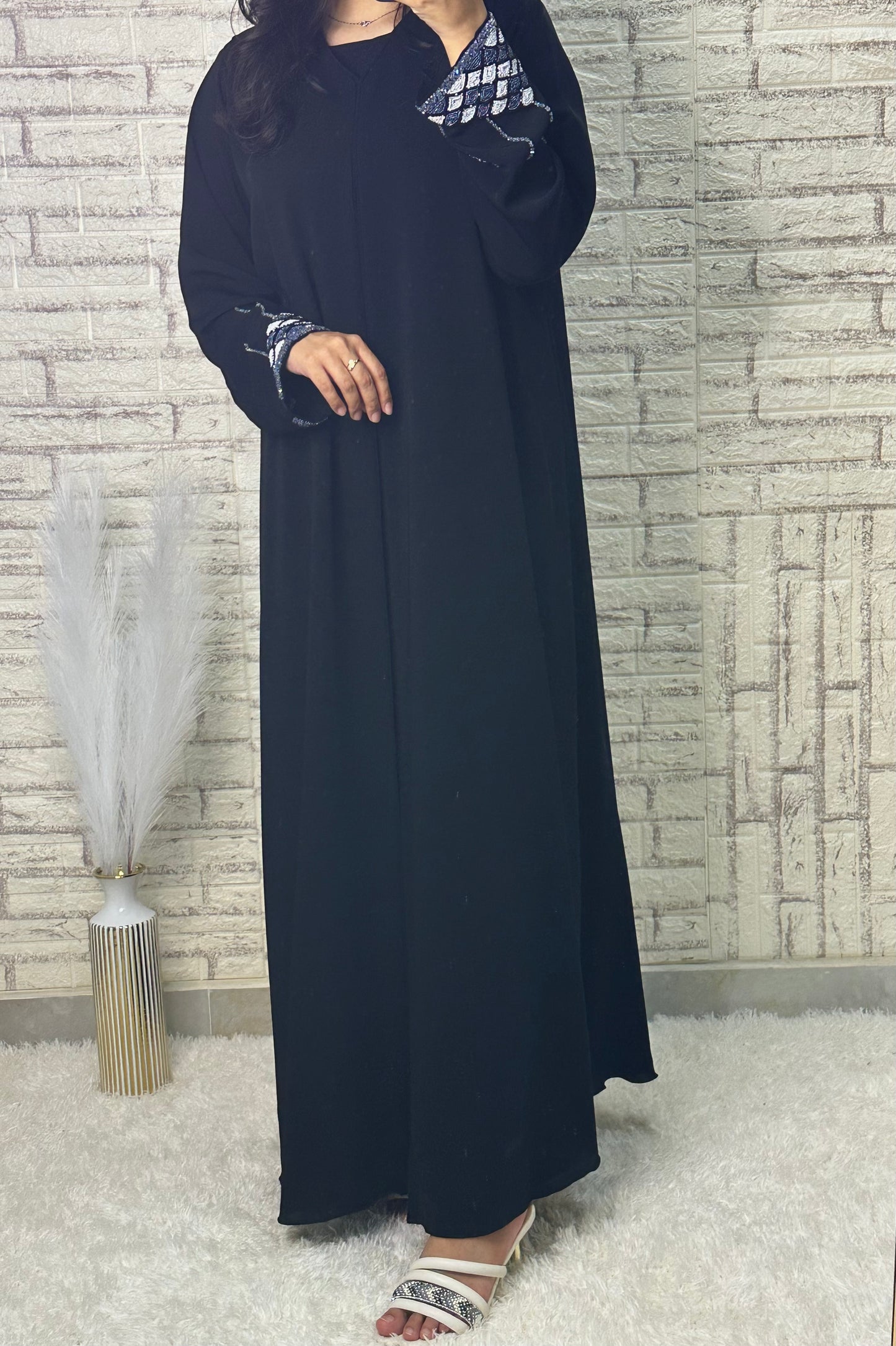 G025 Black Abaya Set