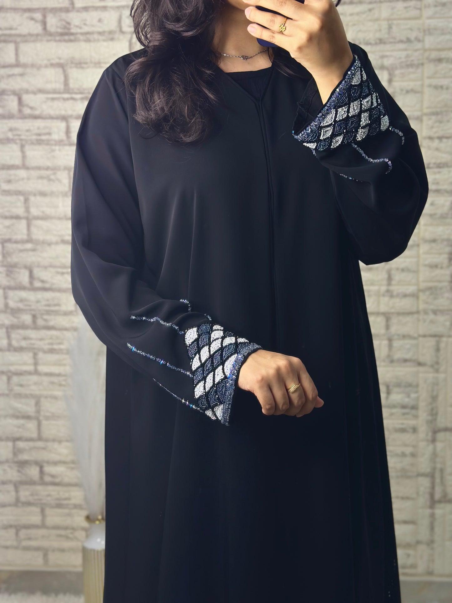 G025 Black Abaya Set