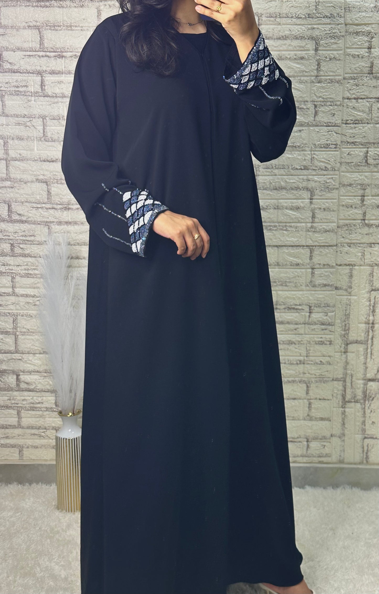 G025 Black Abaya Set