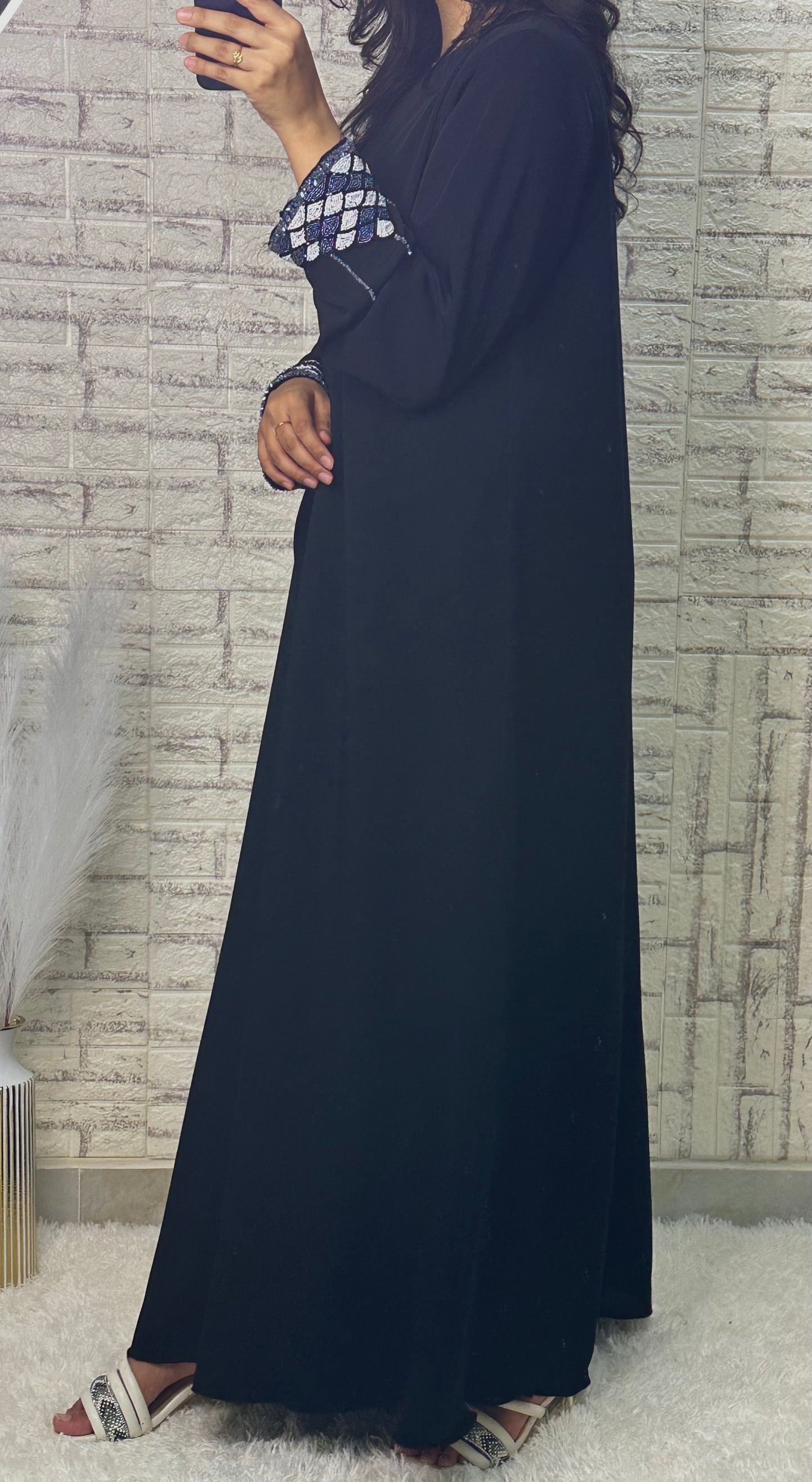 G025 Black Abaya Set