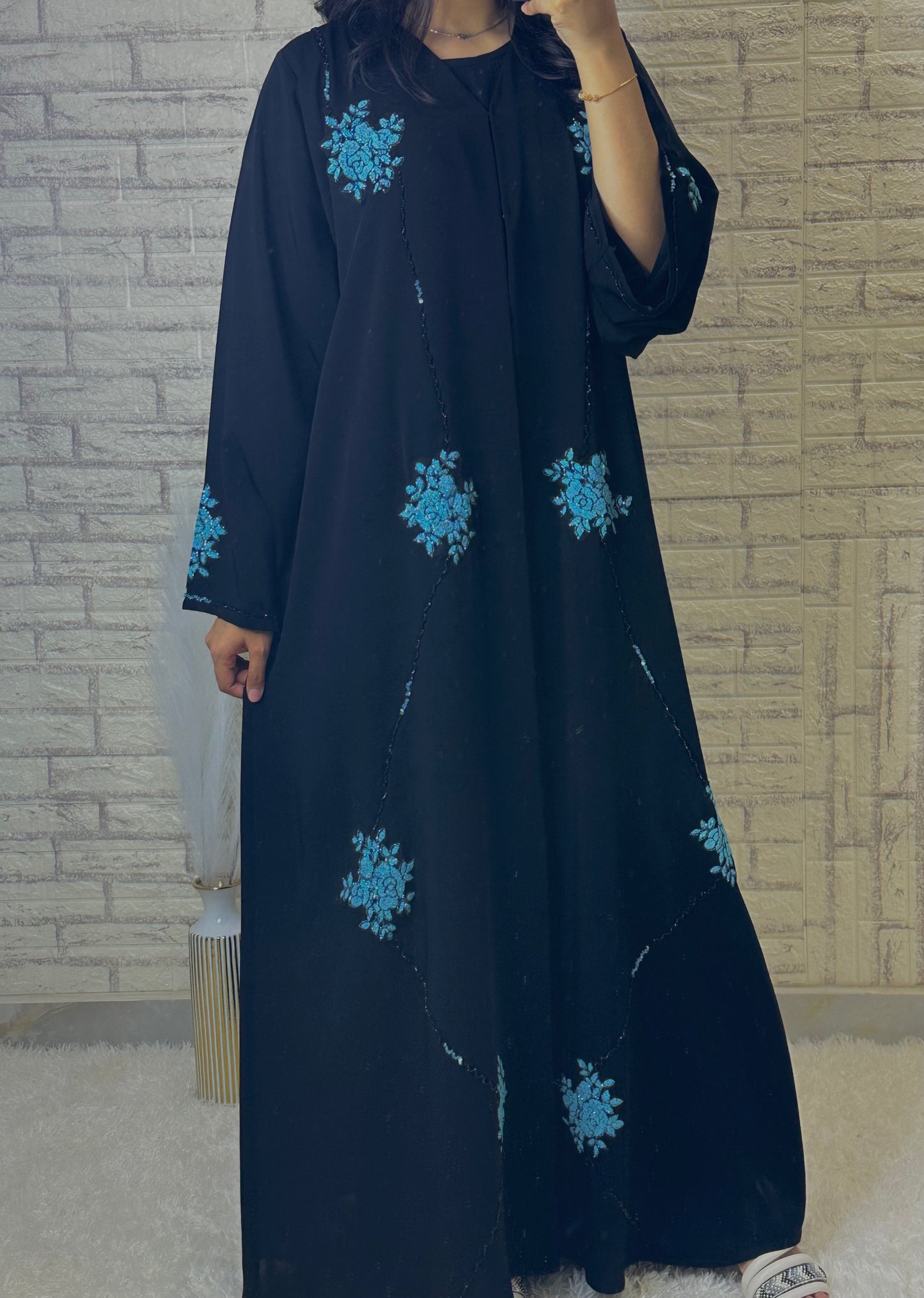 G002 Black Abaya Set