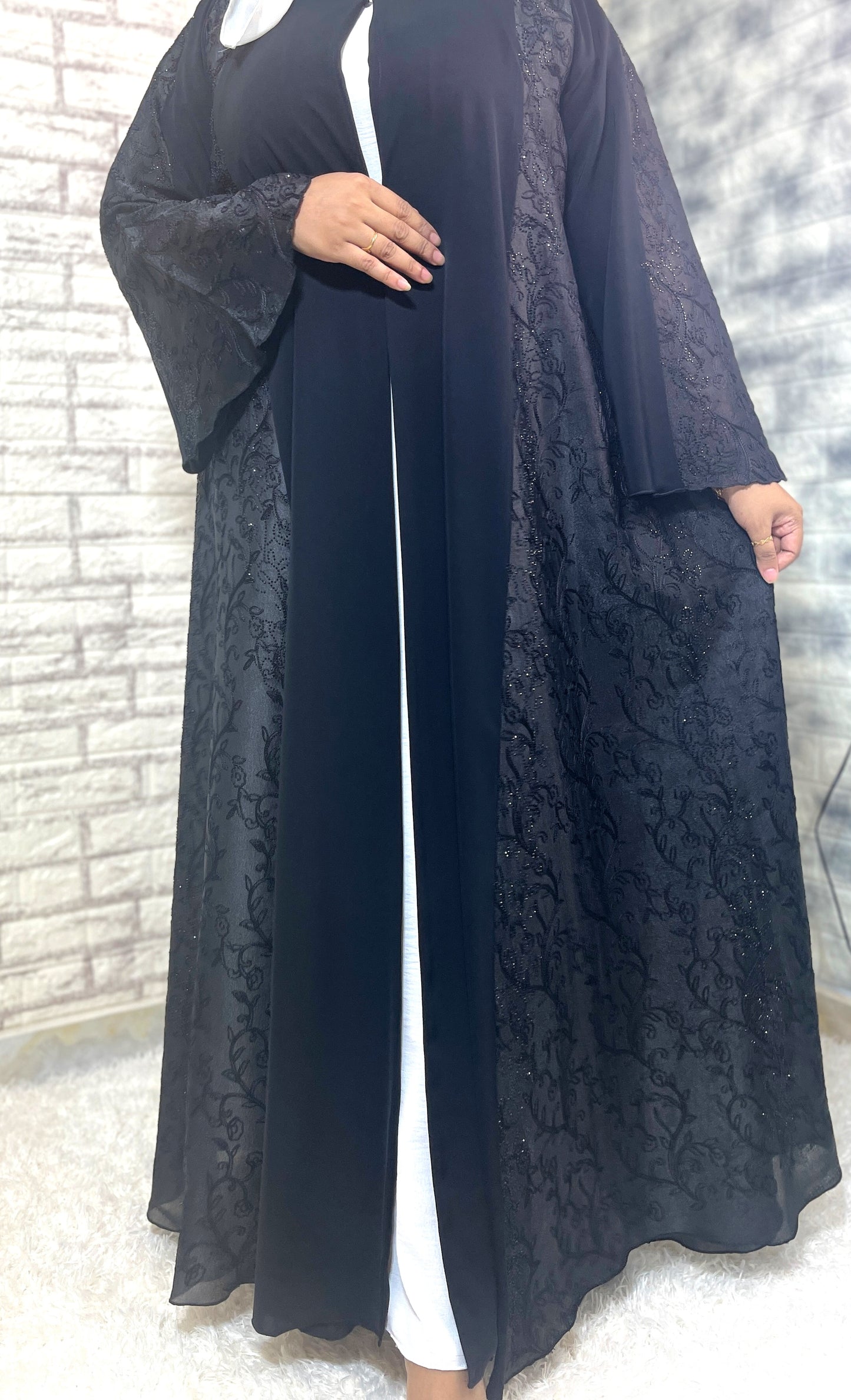 G011 Black Abaya Set