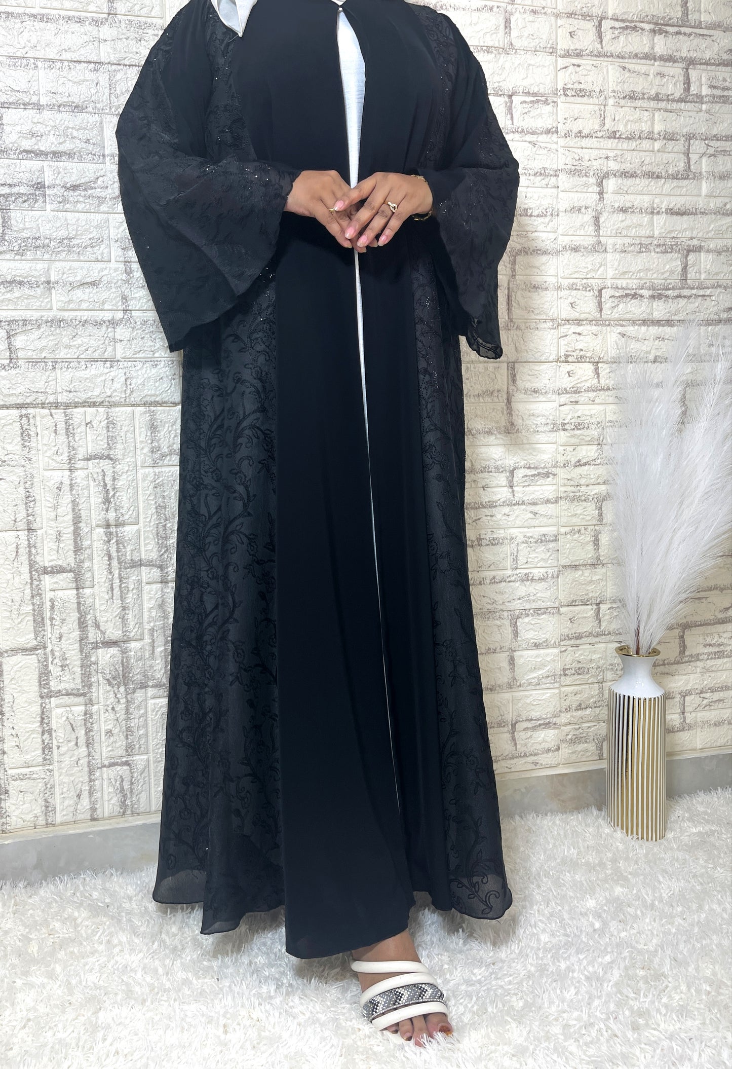 G011 Black Abaya Set