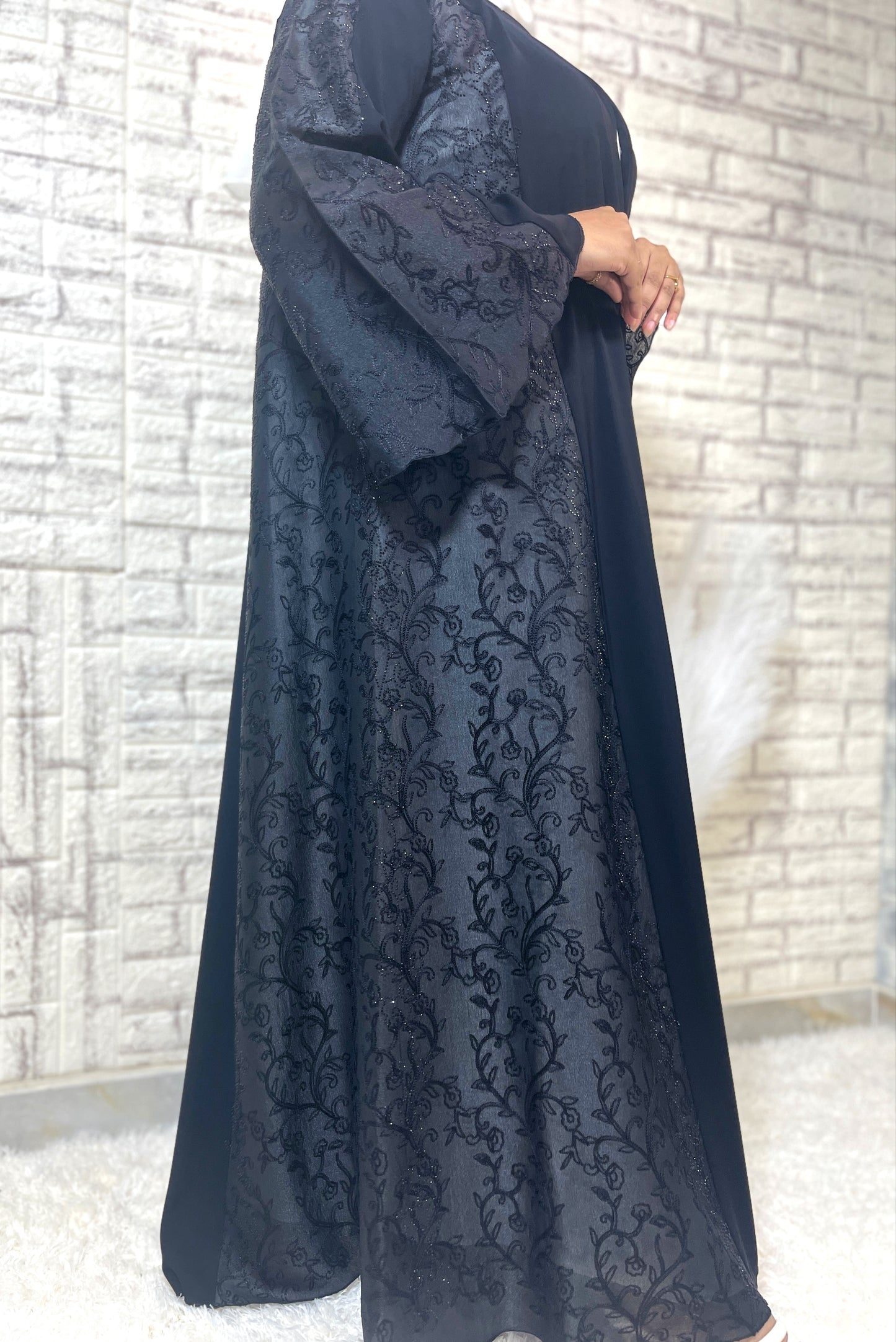 G011 Black Abaya Set