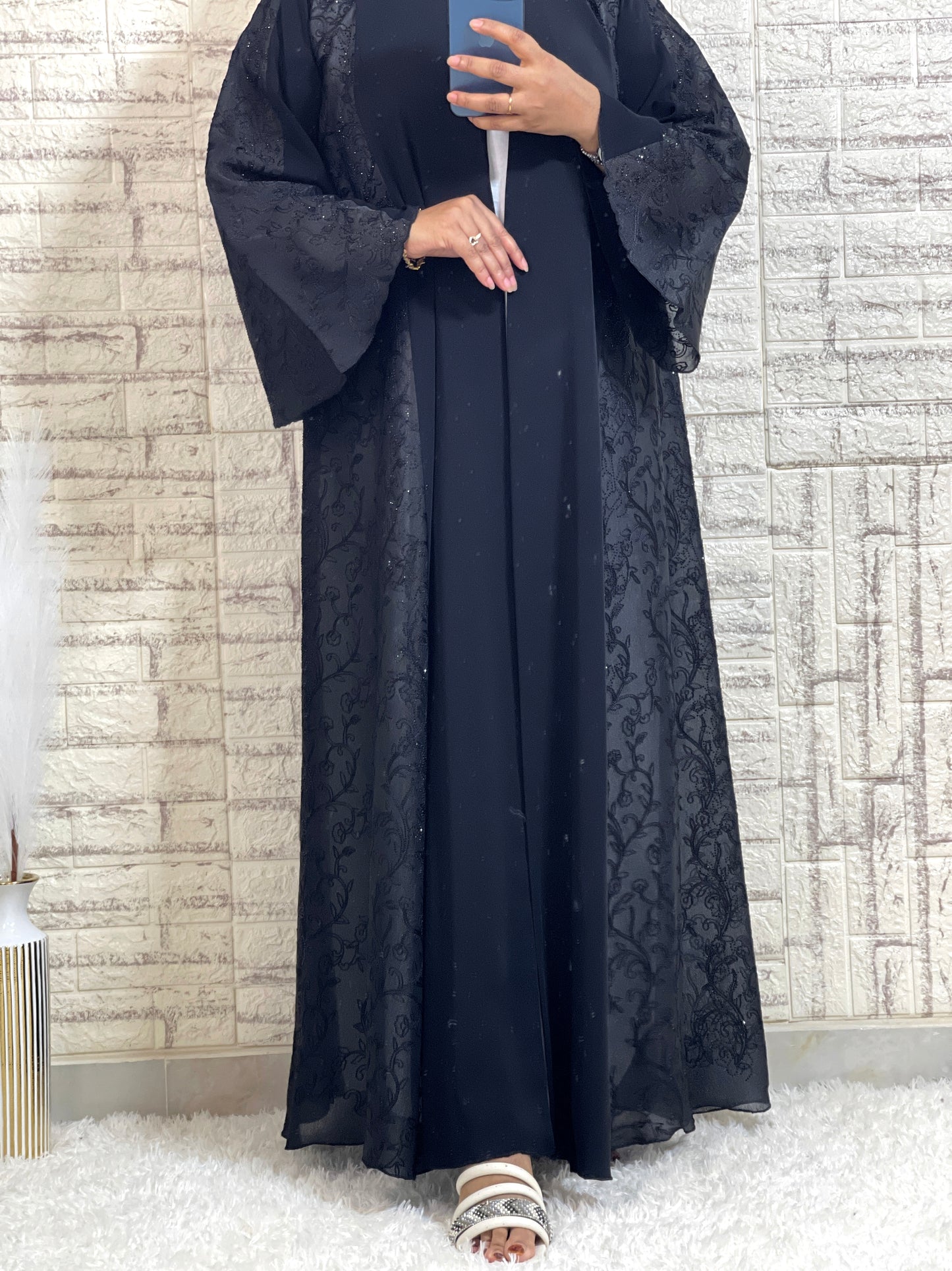 G011 Black Abaya Set