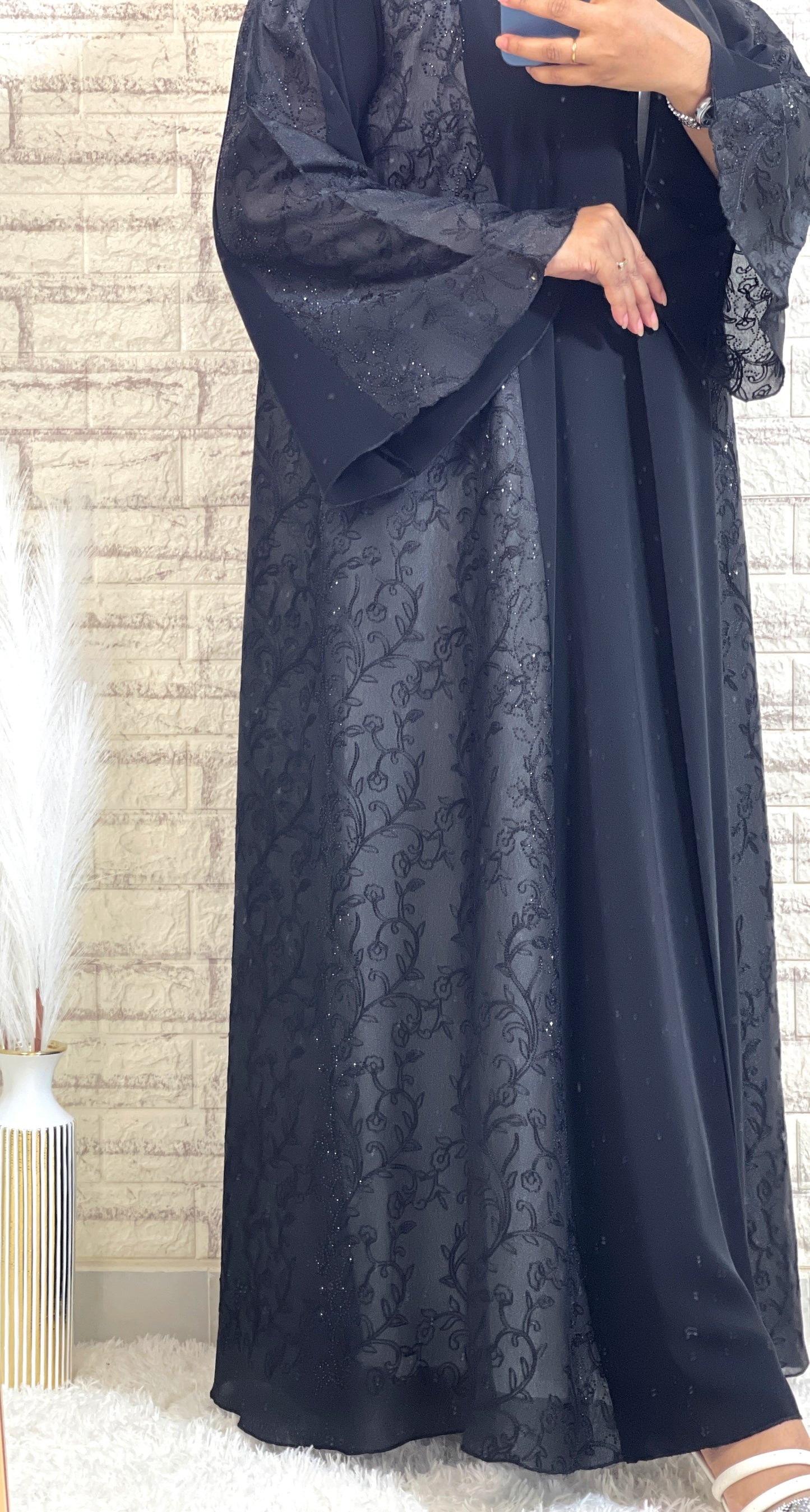 G011 Black Abaya Set