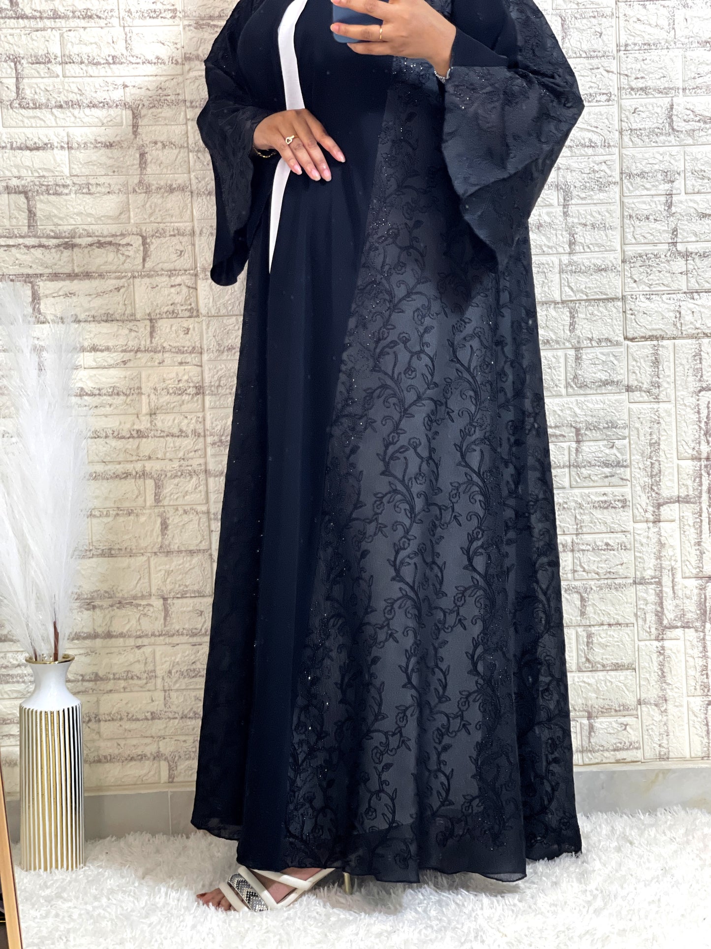 G011 Black Abaya Set