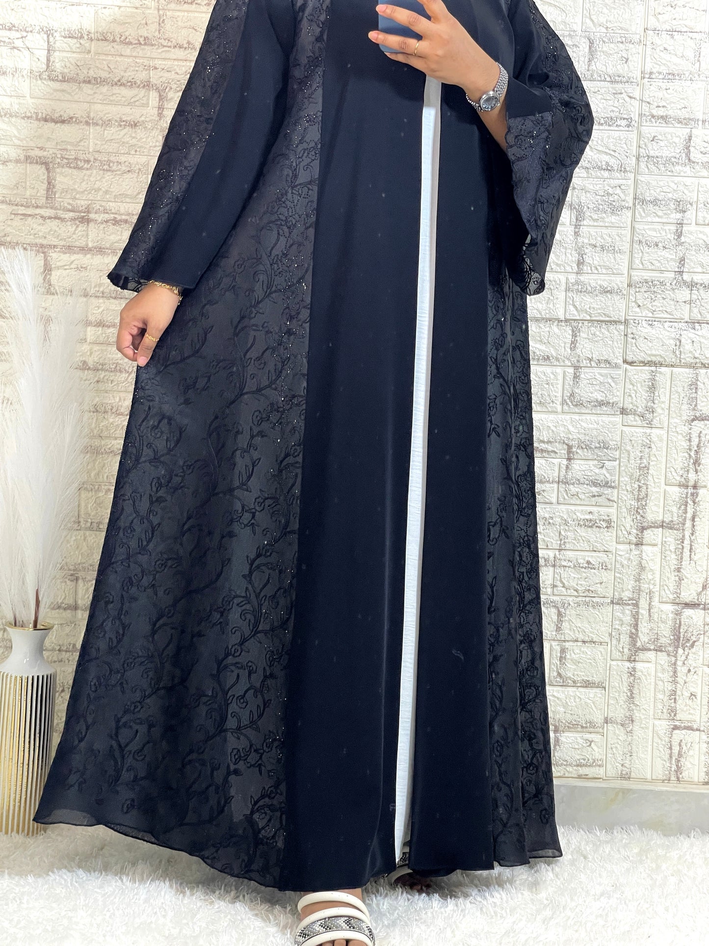 G011 Black Abaya Set