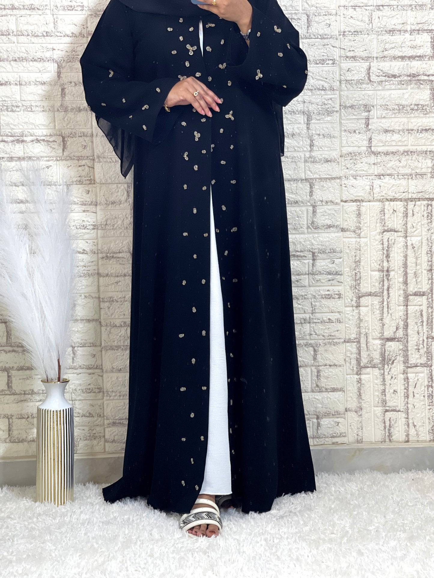 G012 Black Abaya Set