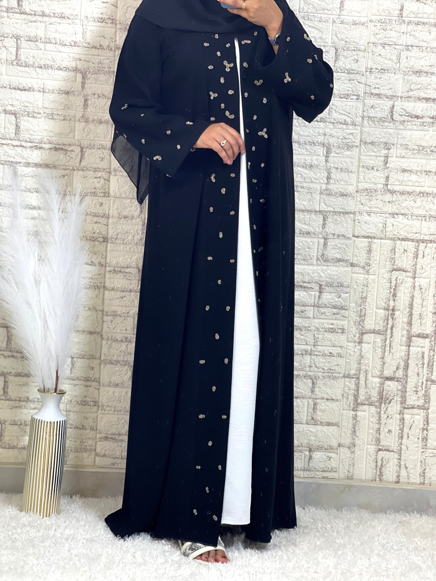 G012 Black Abaya Set