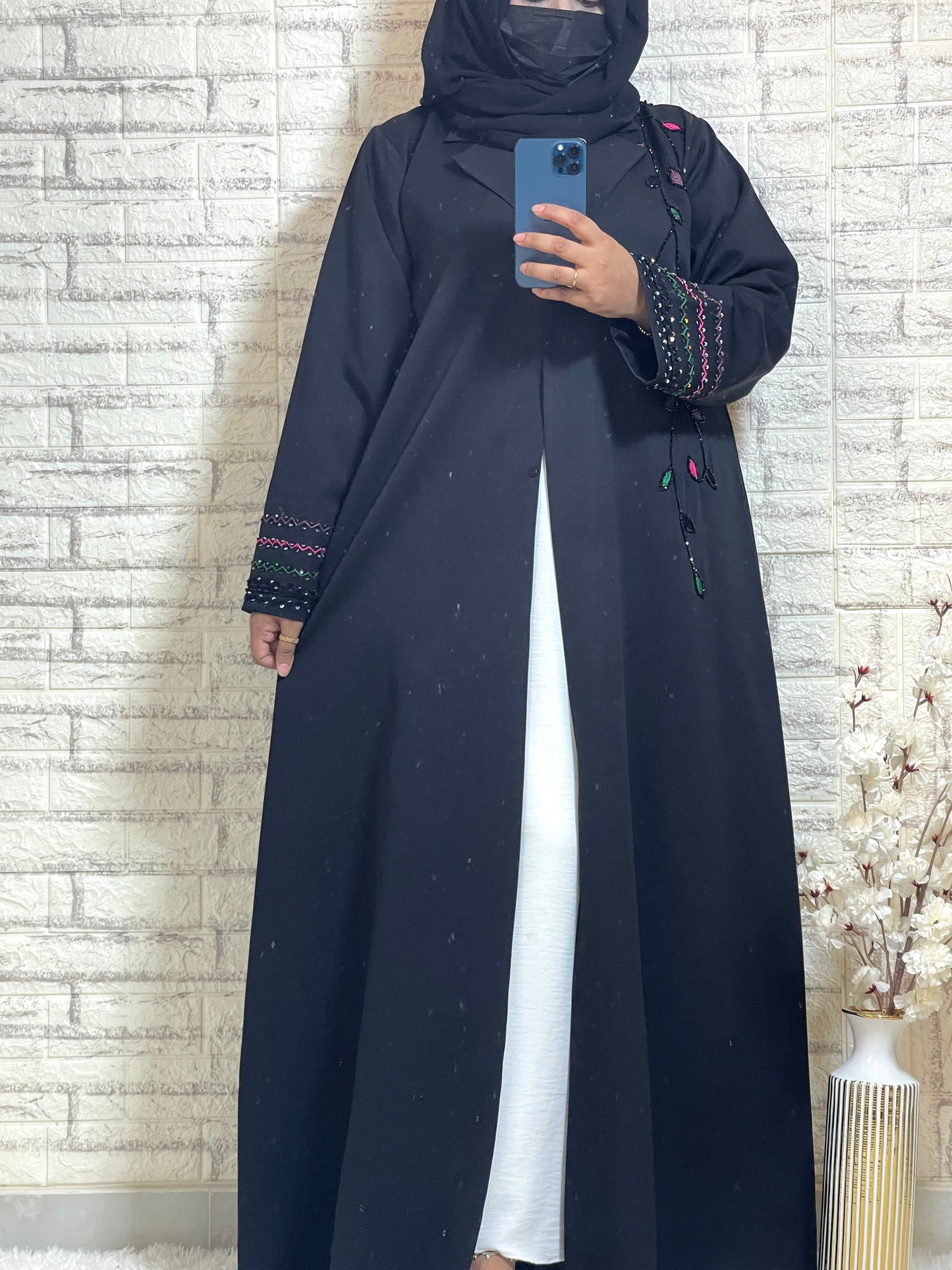 G009 Black Abaya Set