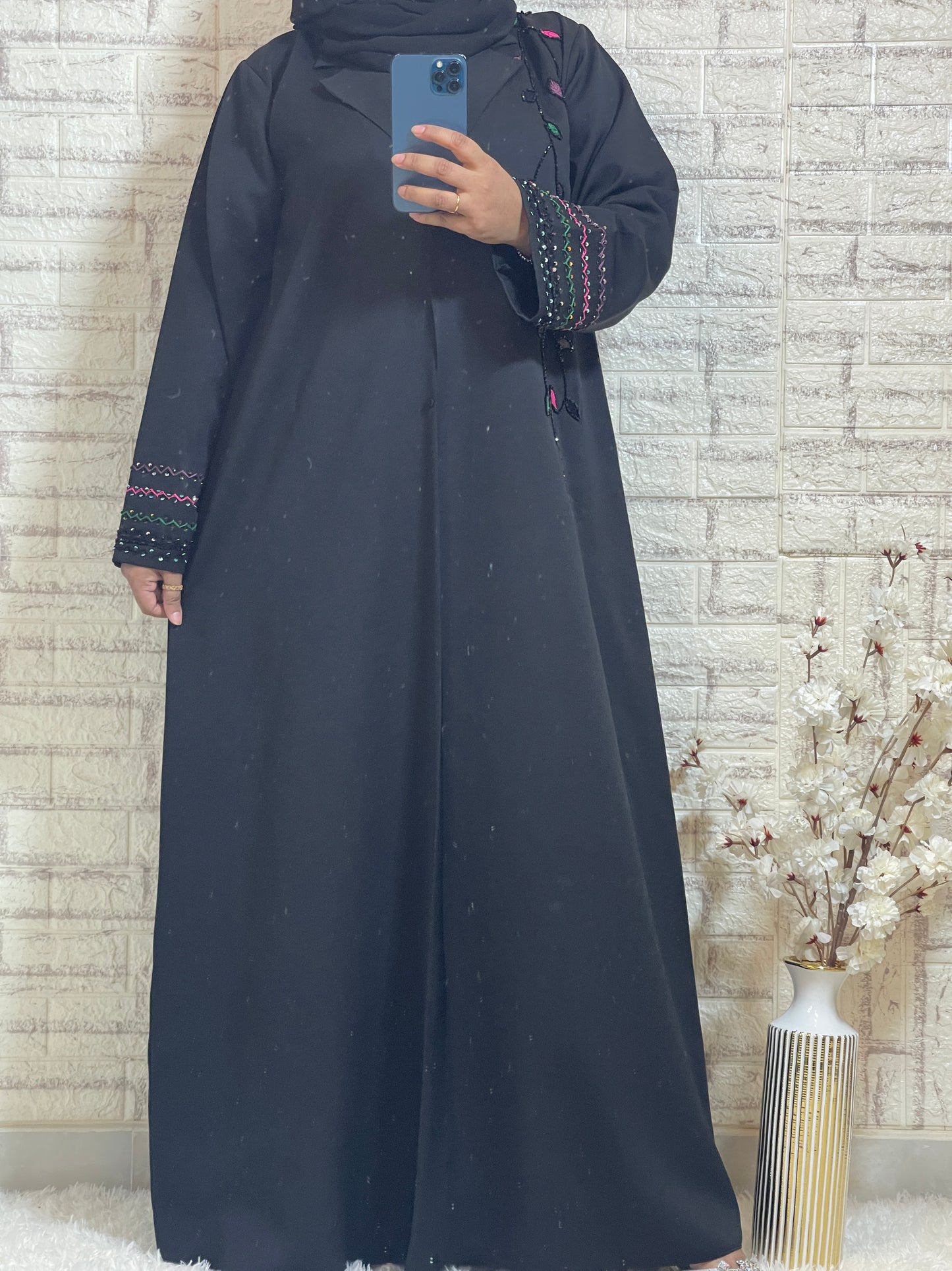 G009 Black Abaya Set