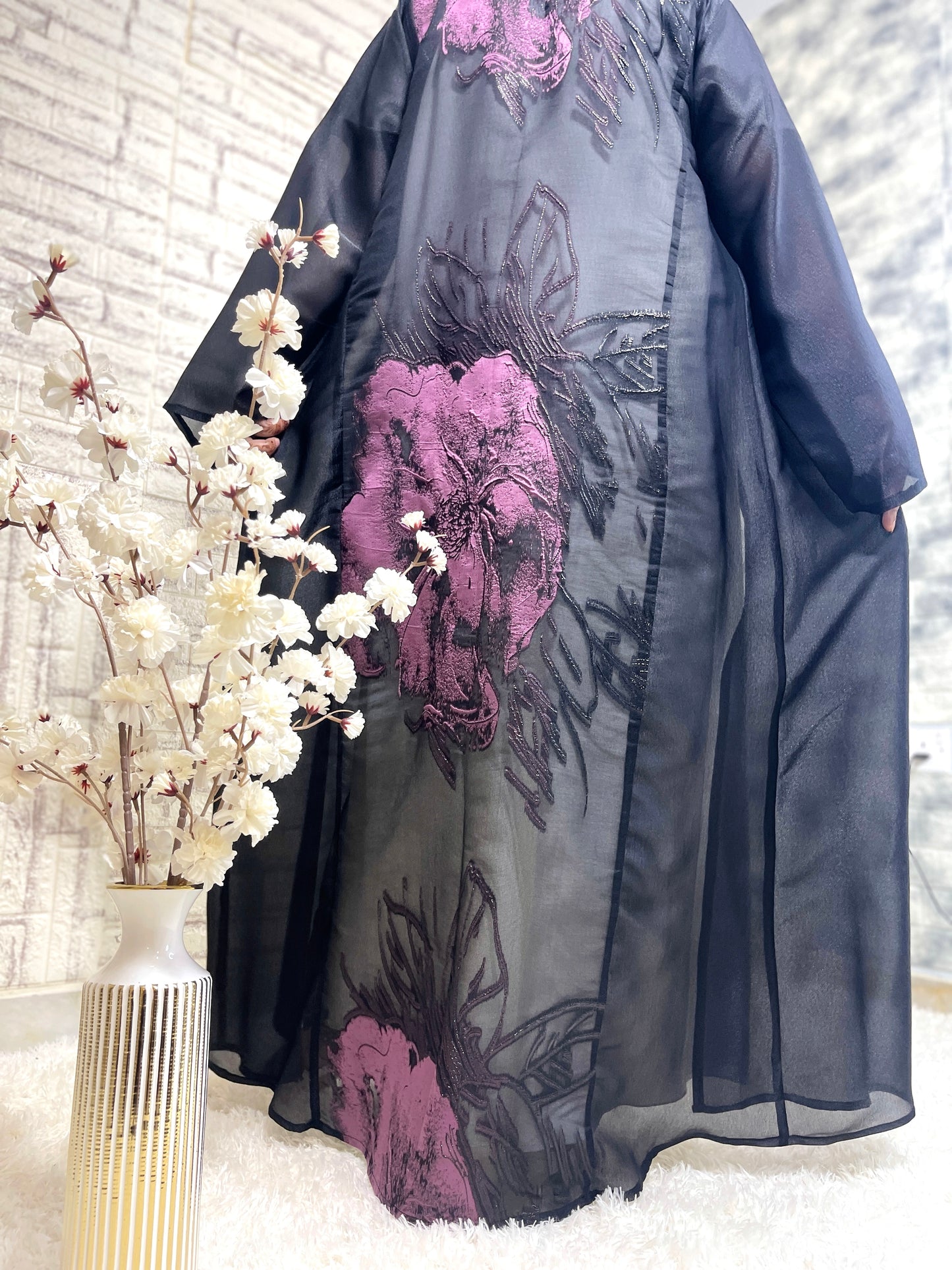 G007 Black abaya set