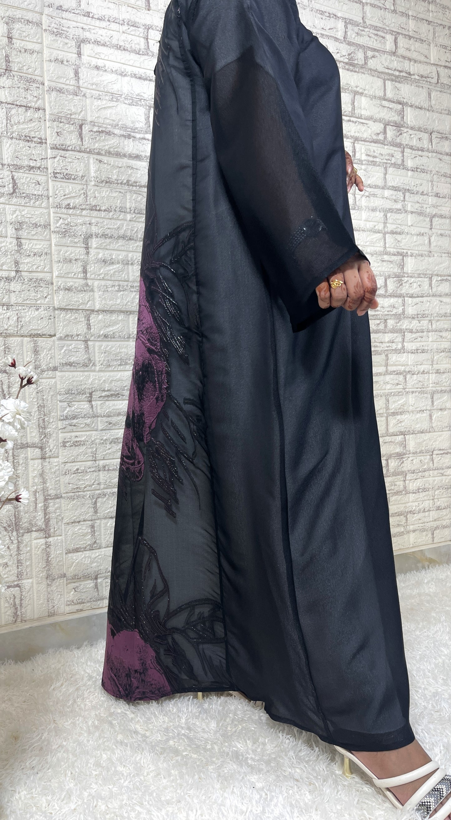 G007 Black abaya set