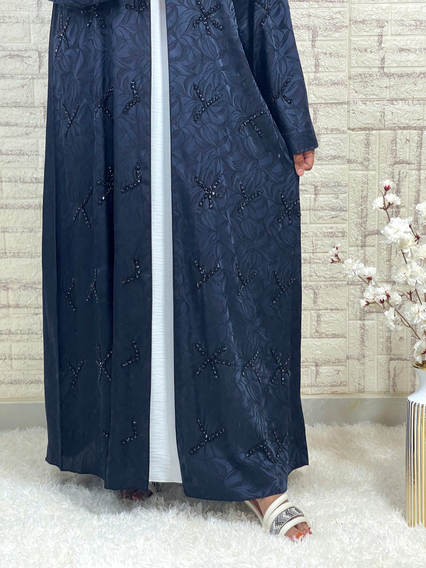 G008 Blue Abaya Set