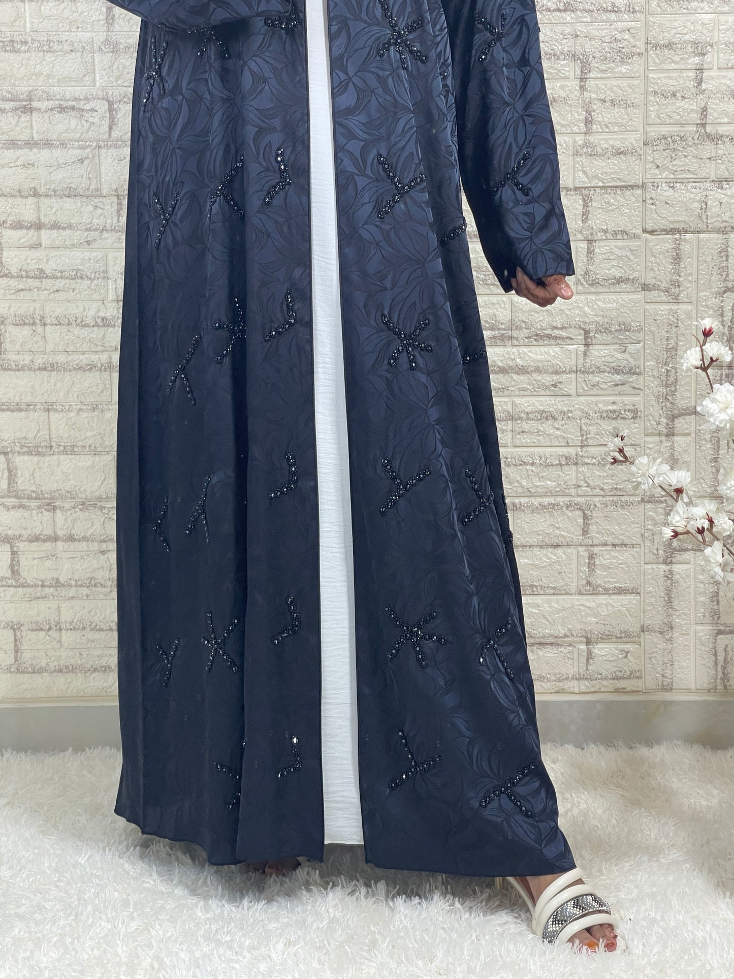 G008 Blue Abaya Set