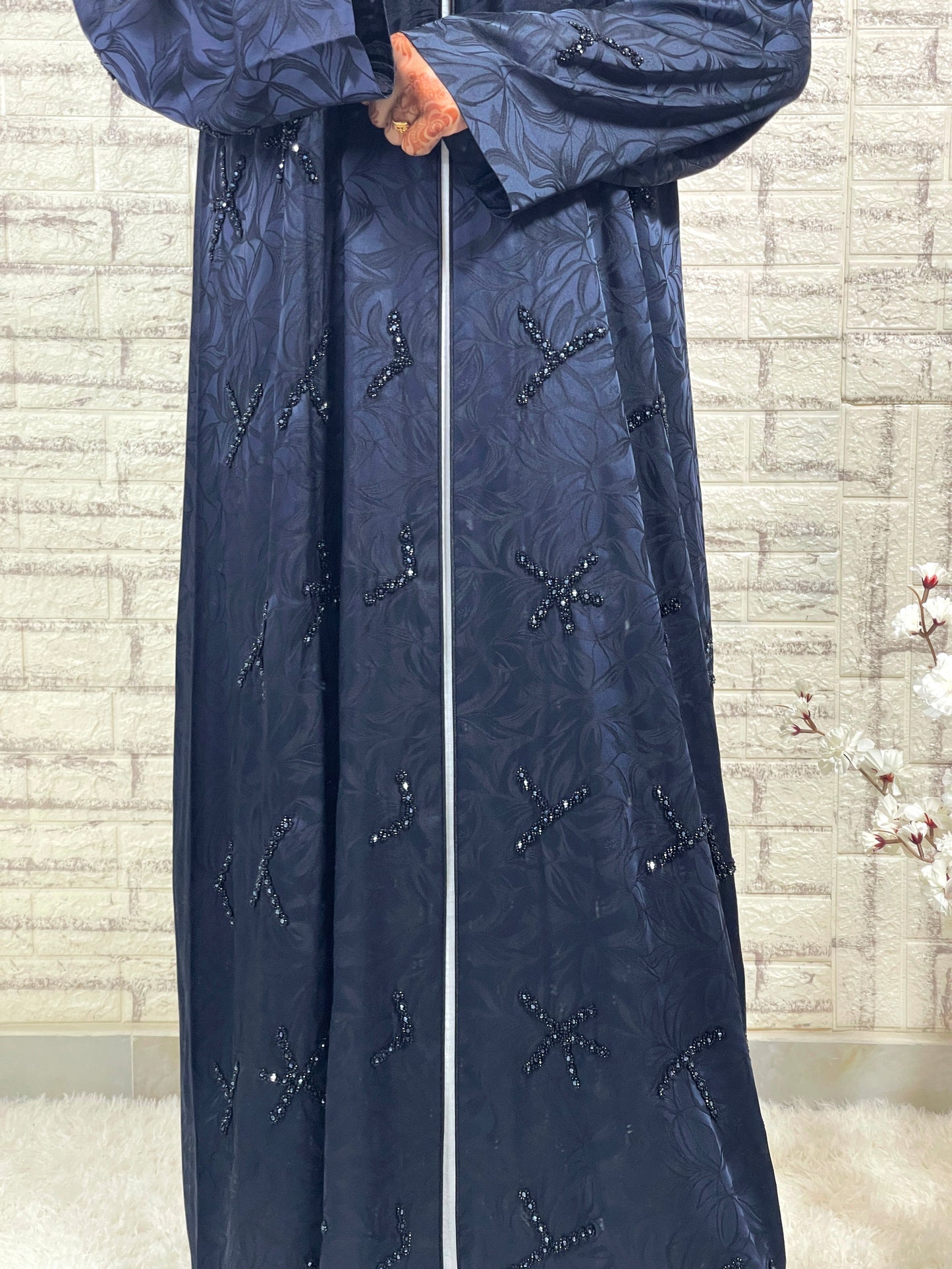 G008 Blue Abaya Set