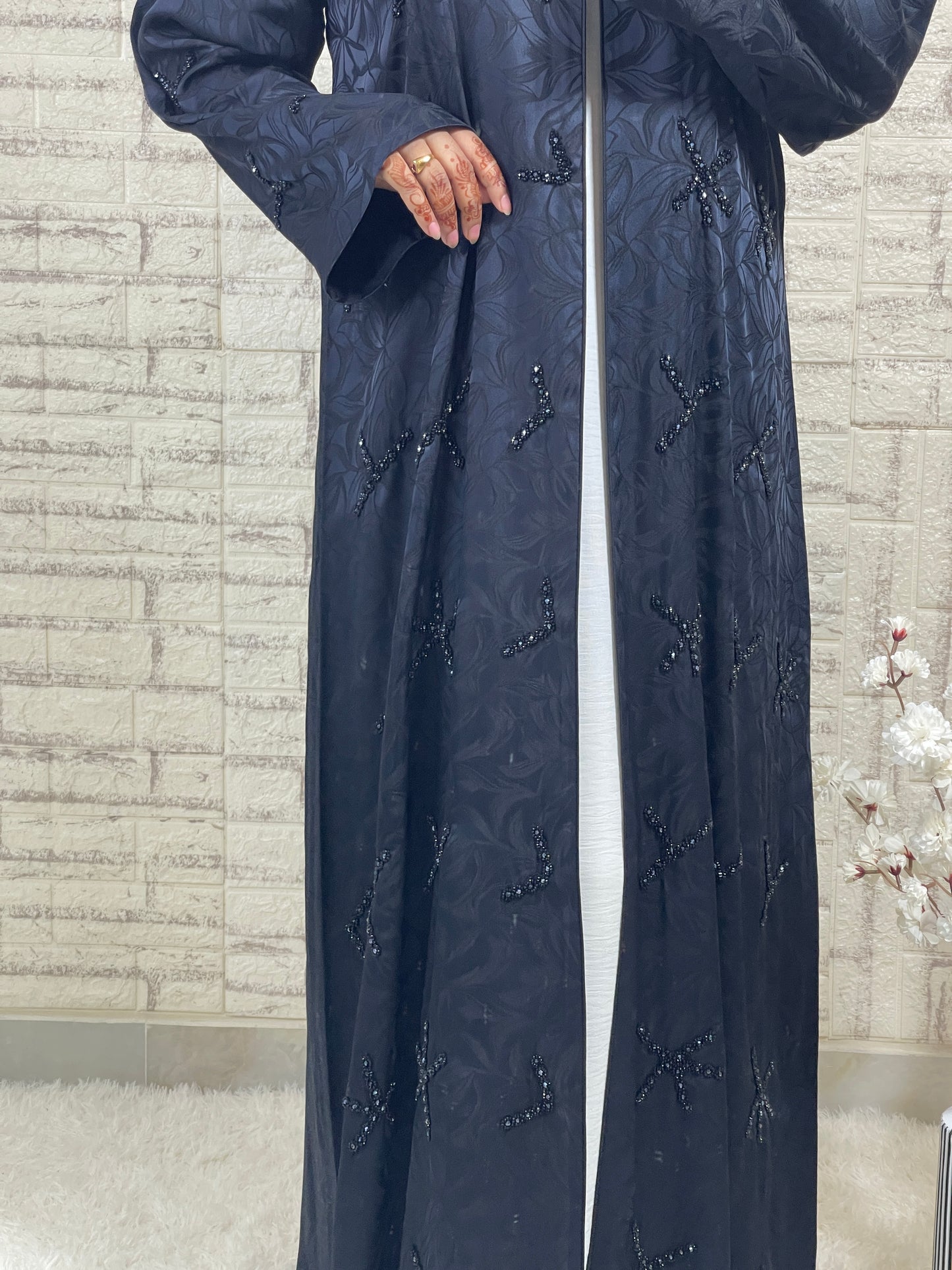 G008 Blue Abaya Set