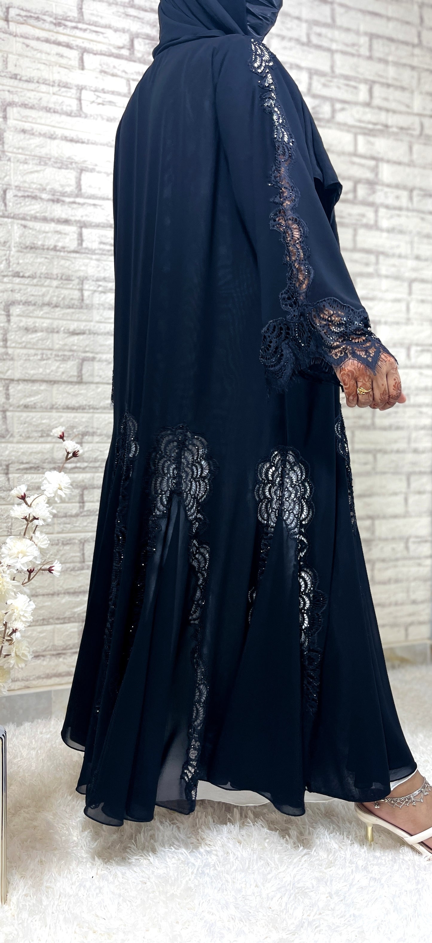 G020 Black Abaya Set