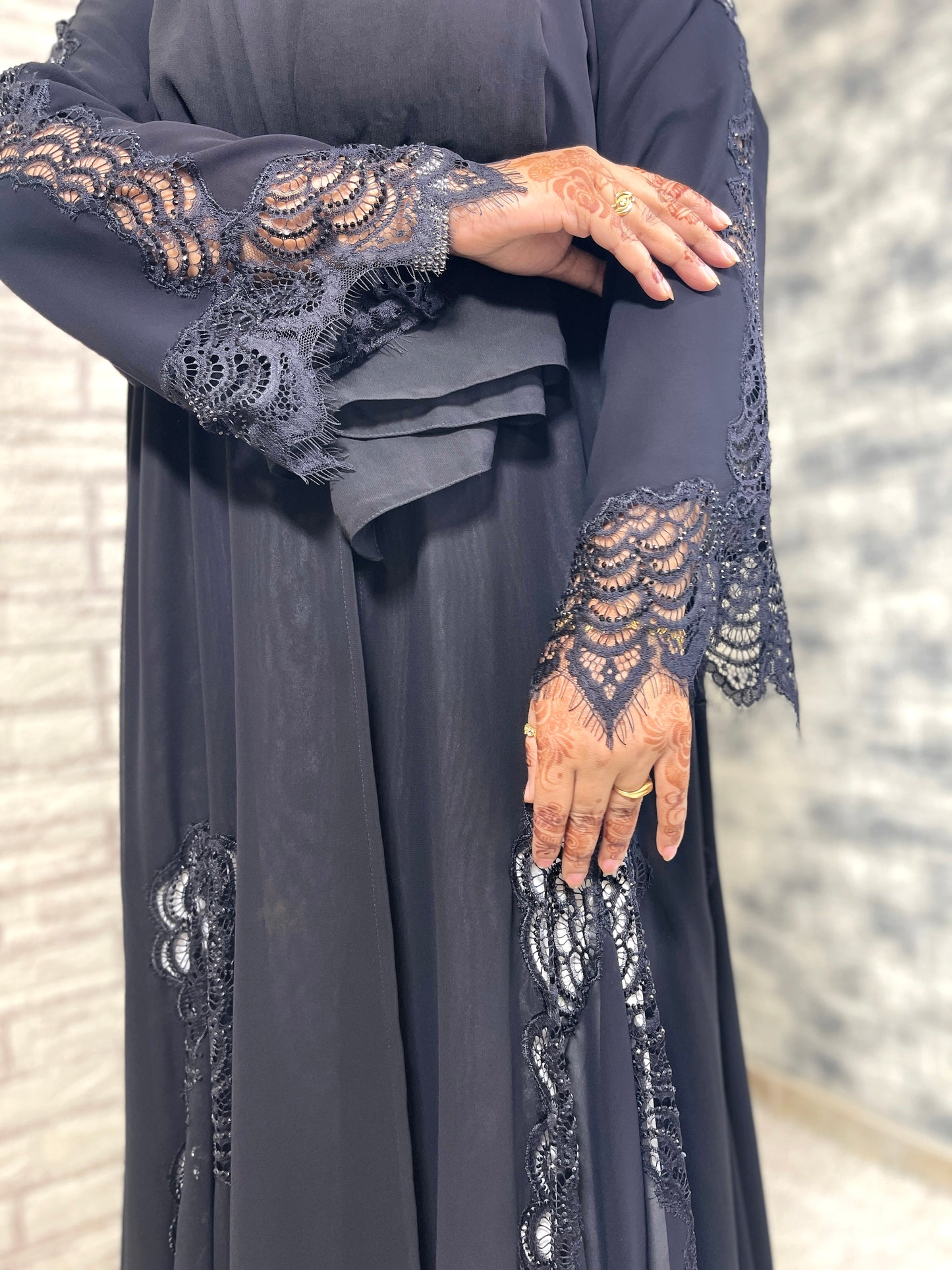 G020 Black Abaya Set